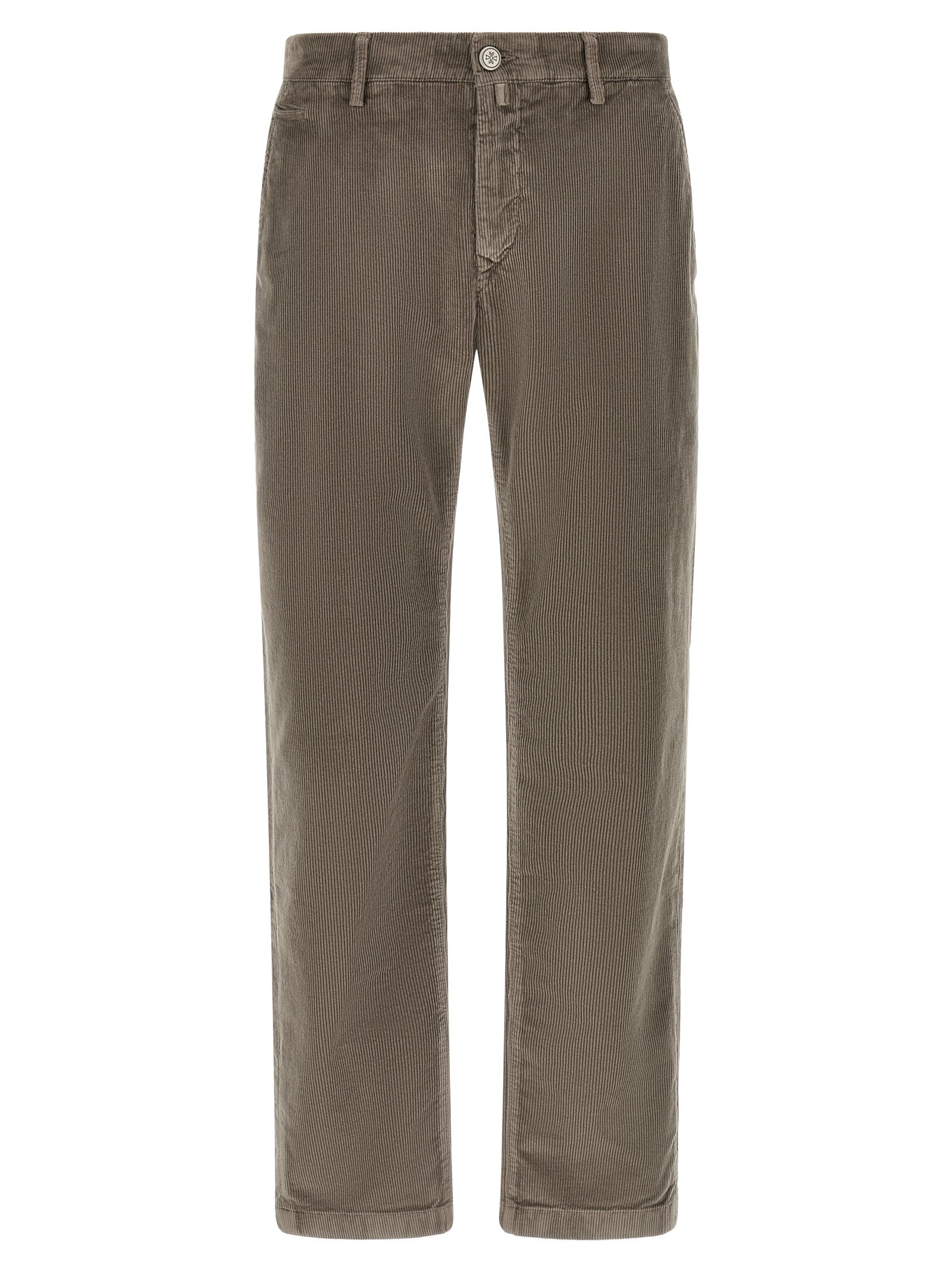 Gray Cotton Chino Pants