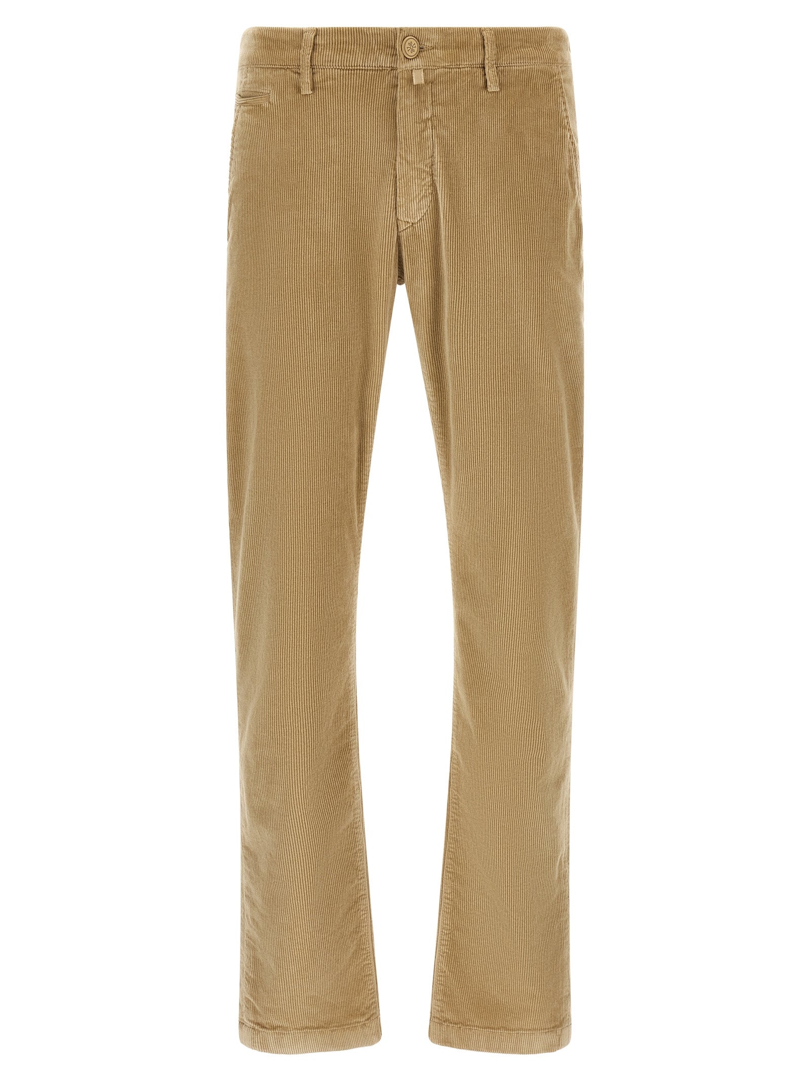 Beige Cotton Chino Pants