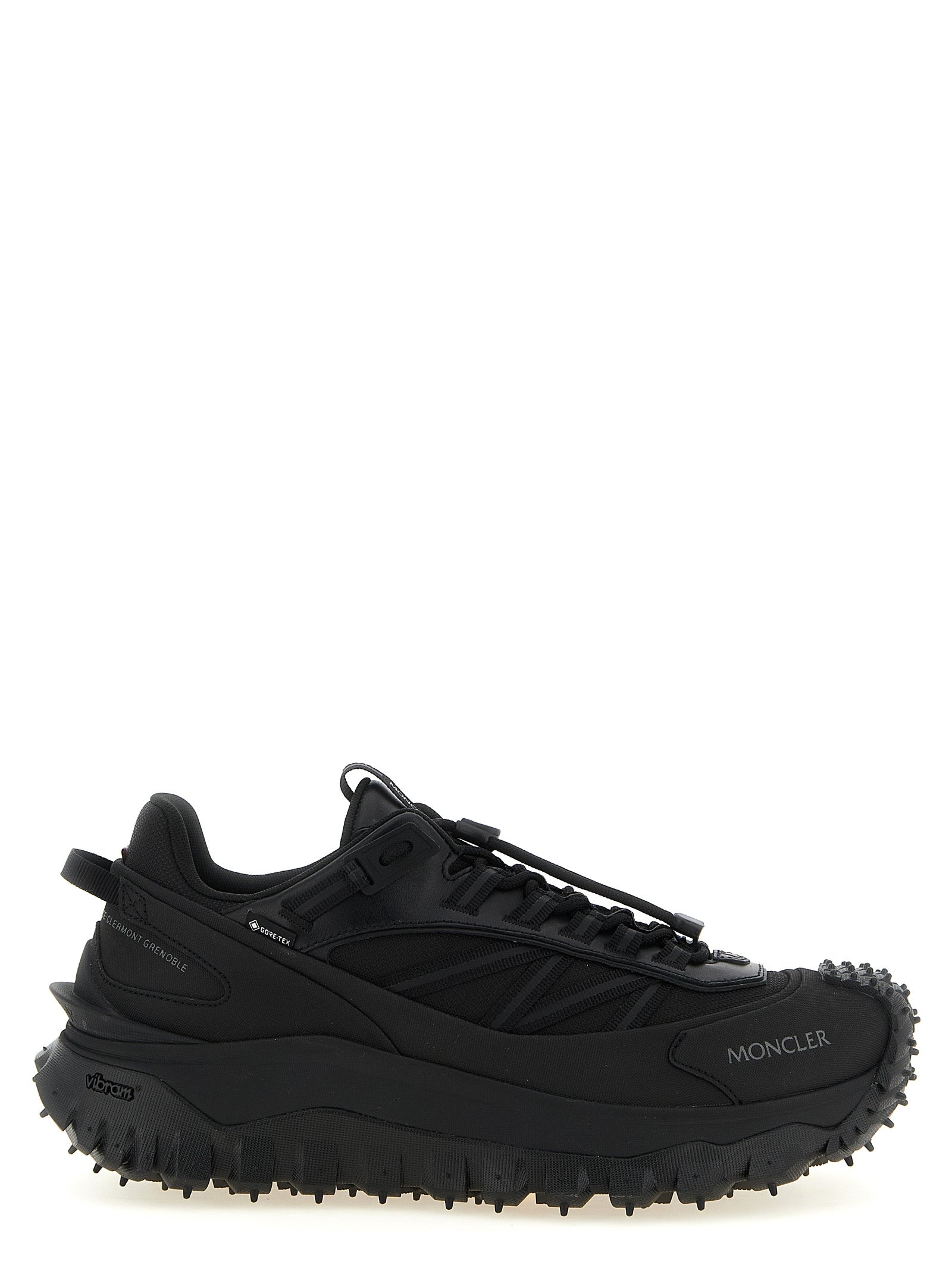 Moncler Trailgrip GTX Leather Sneakers in Black