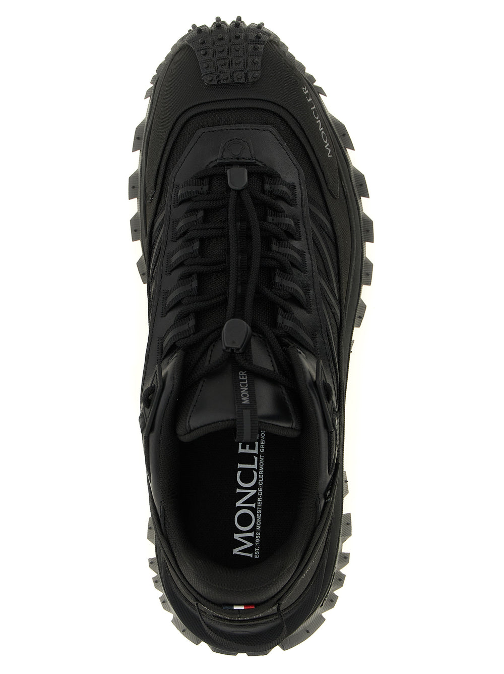 Moncler Δερμάτινα Sneakers με Gore-Tex σε Μαύρο
