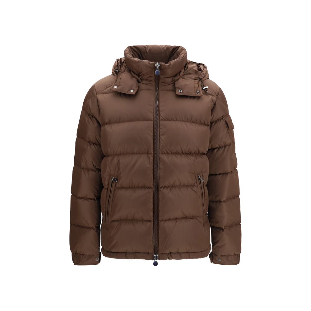 Moncler Maya Short Down Jacket in Brown