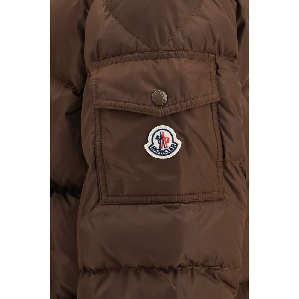 Moncler Κοντό Μπουφάν Down σε Καφέ