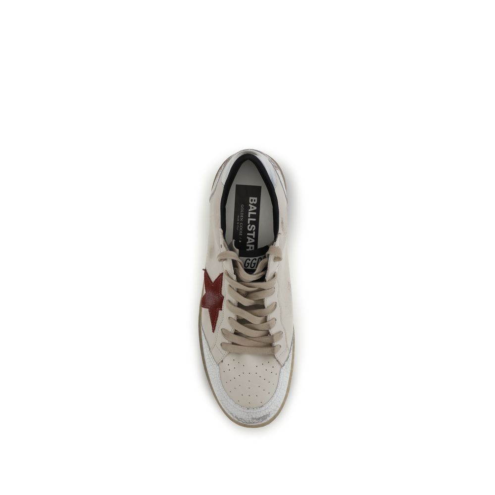 Golden Goose Ball Star Δερμάτινα Sneakers σε Λευκό