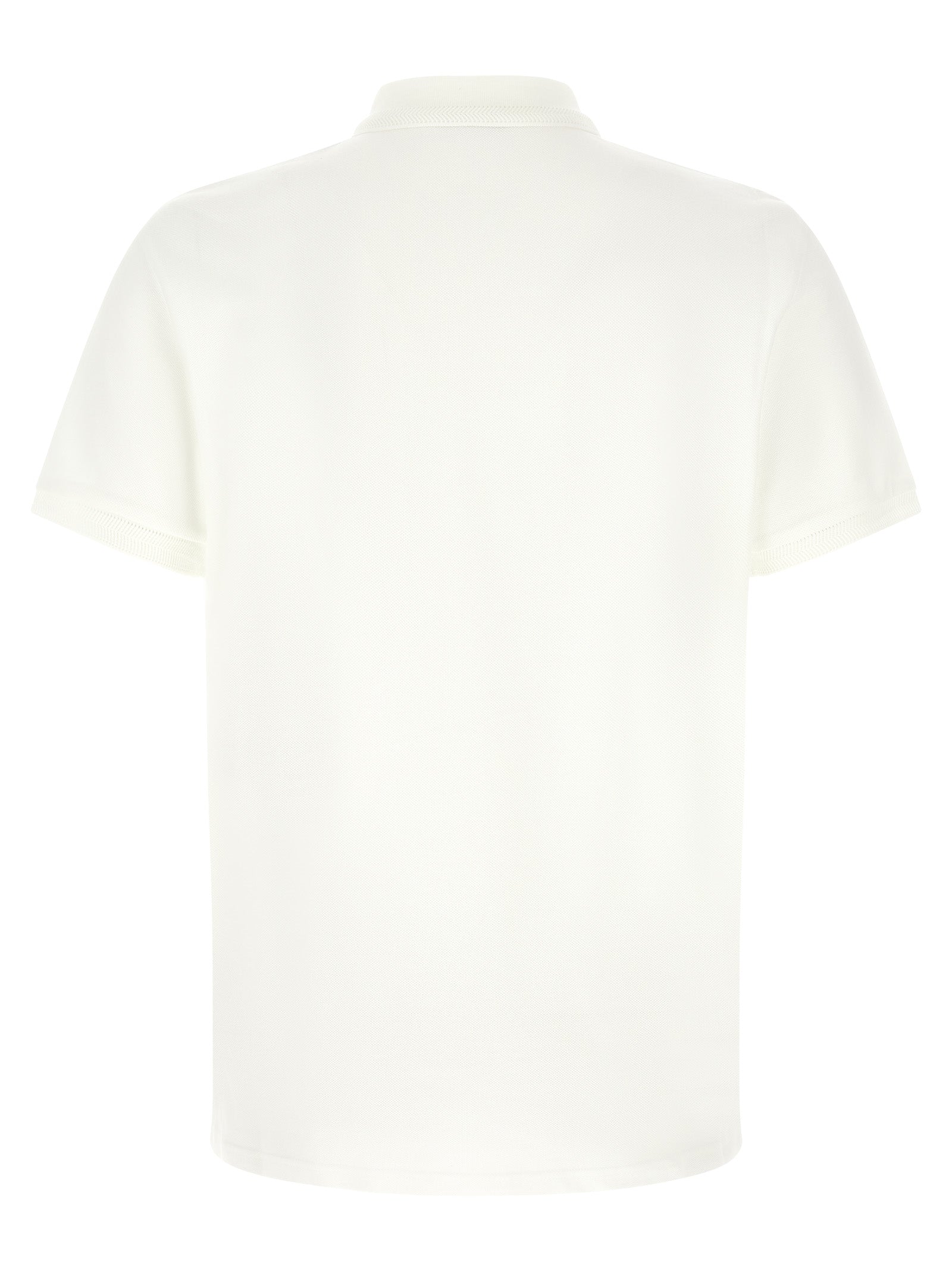 Moncler 100% Cotton Polo Shirt in White