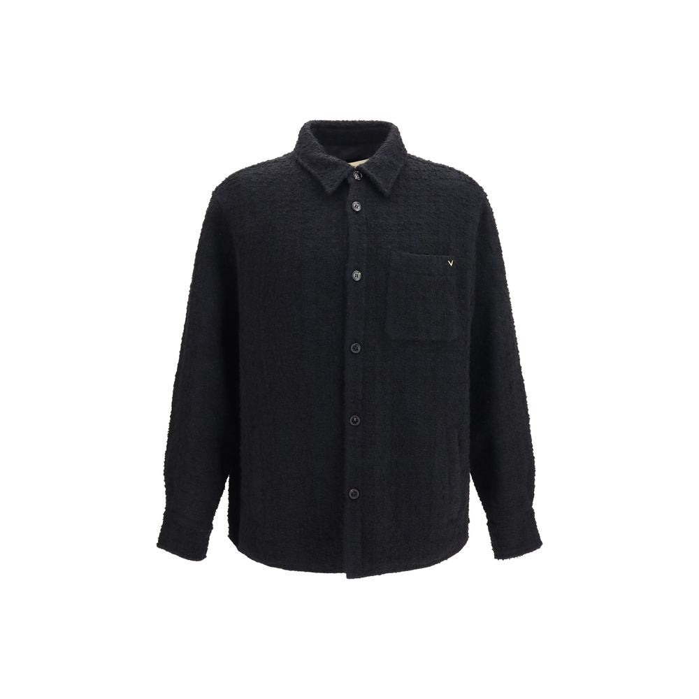 Valentino Garavani Cotton Blend Full-Length Jacket in Black