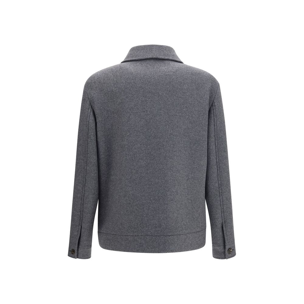 Valentino Garavani Wool and Cashmere Jacket in Grey