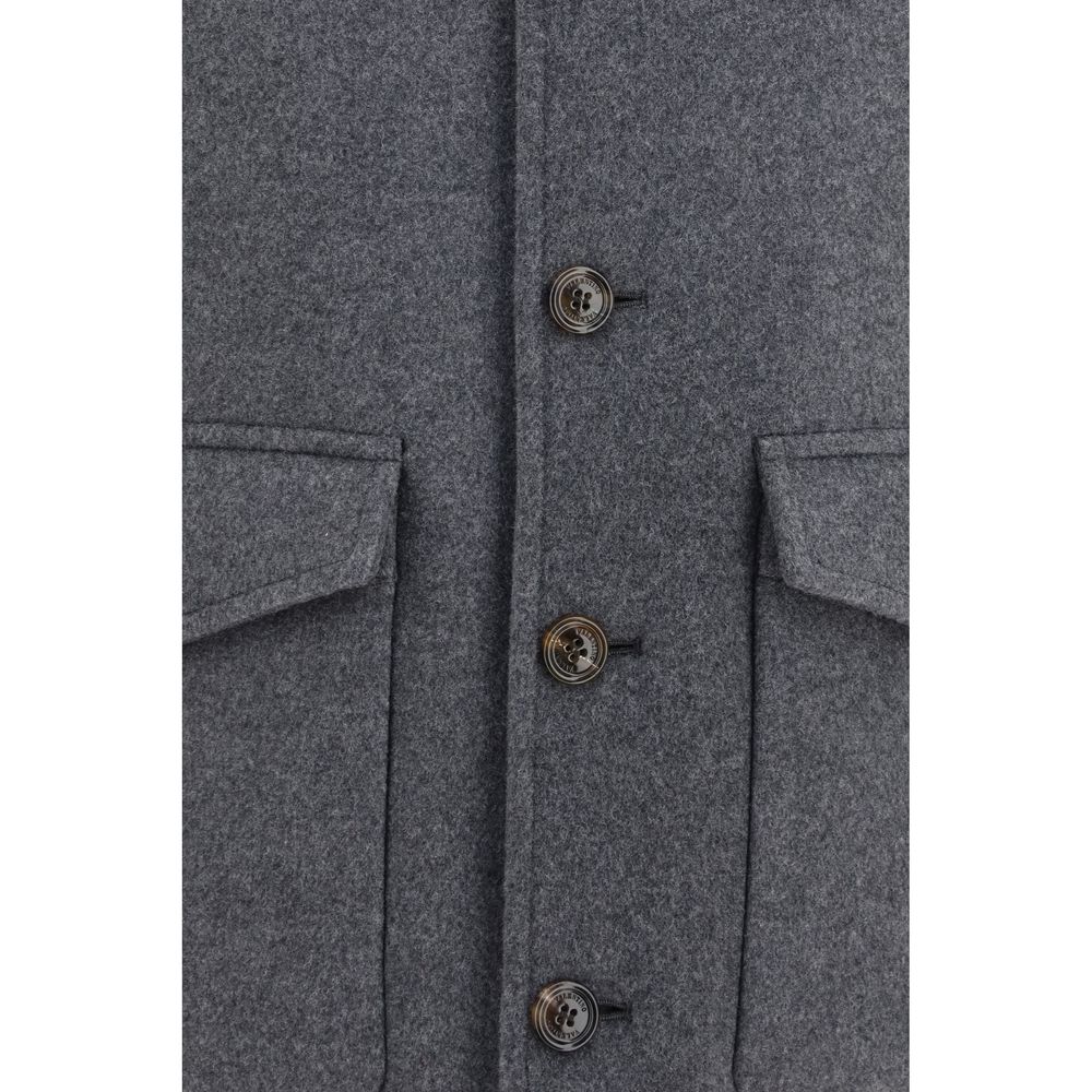 Valentino Garavani Wool and Cashmere Jacket in Grey