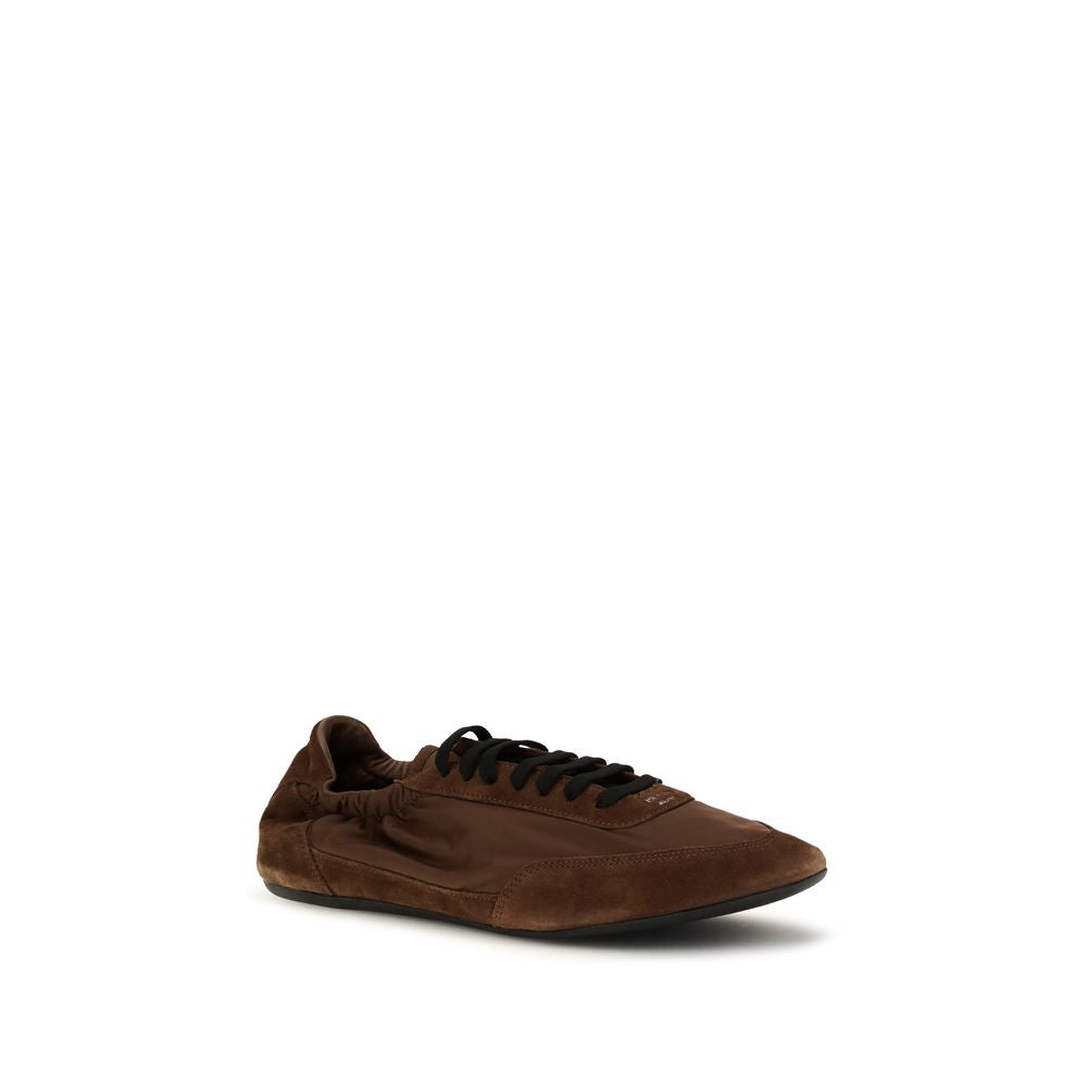 Prada Re-Nylon and Suede Sneakers in Brown