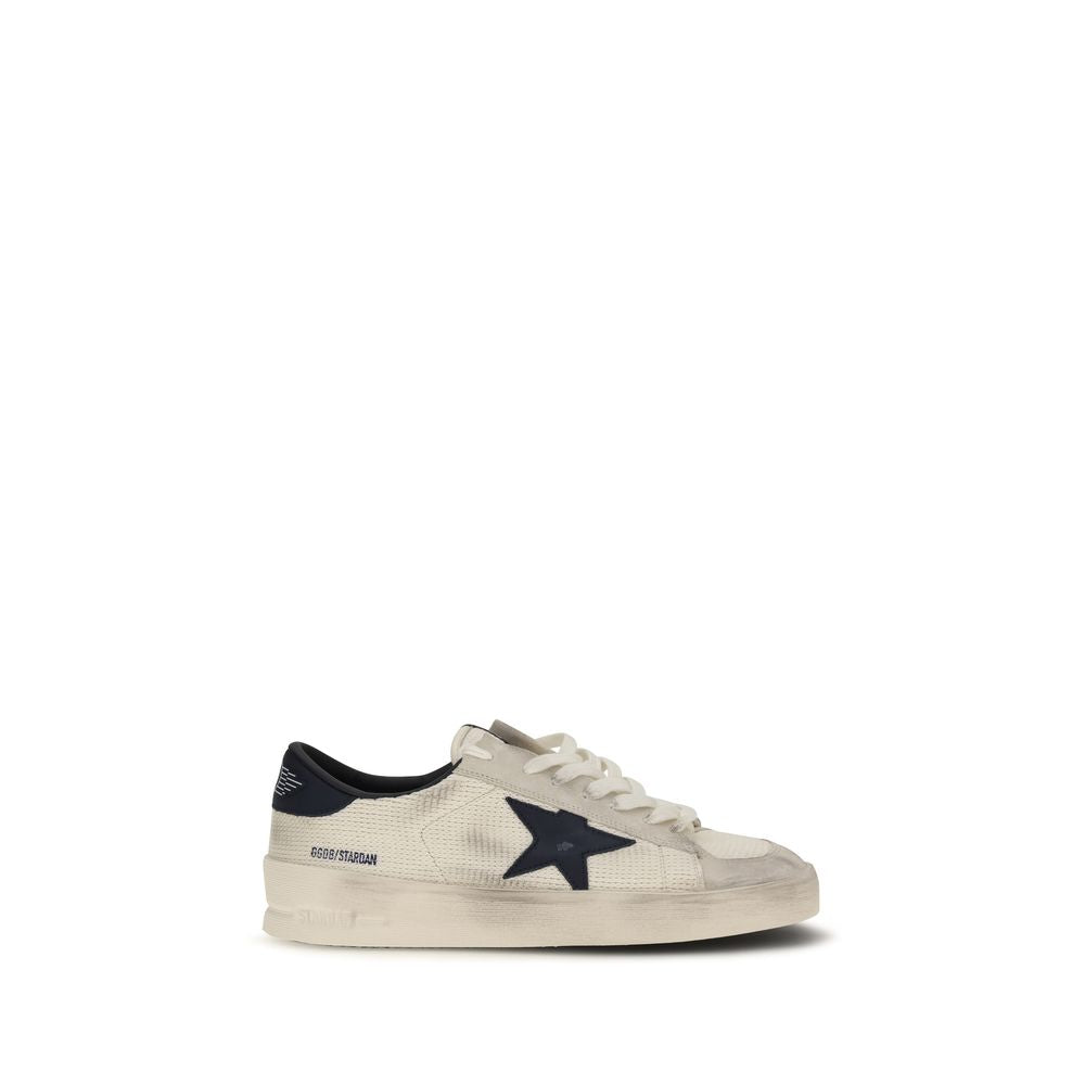 Golden Goose Stardan Leather Sneakers in Beige