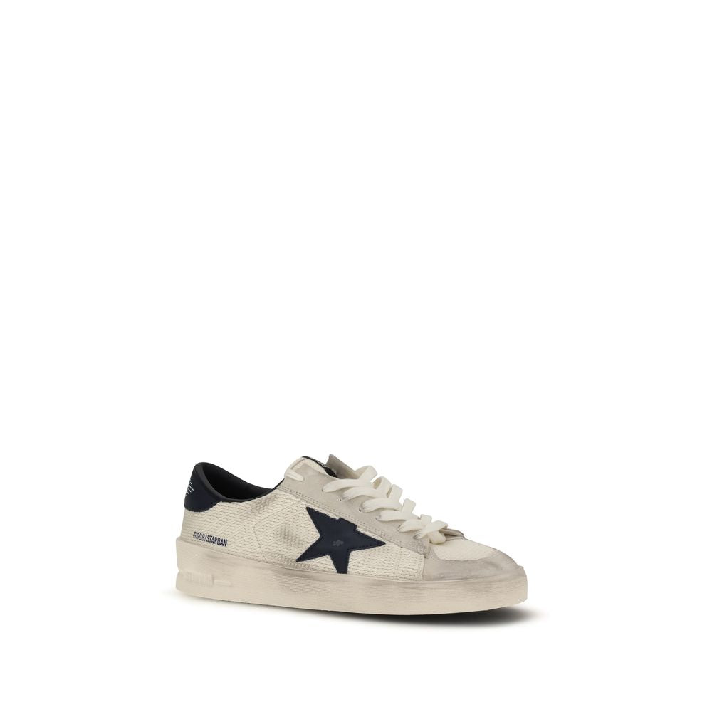 Golden Goose Stardan Leather Sneakers in Beige