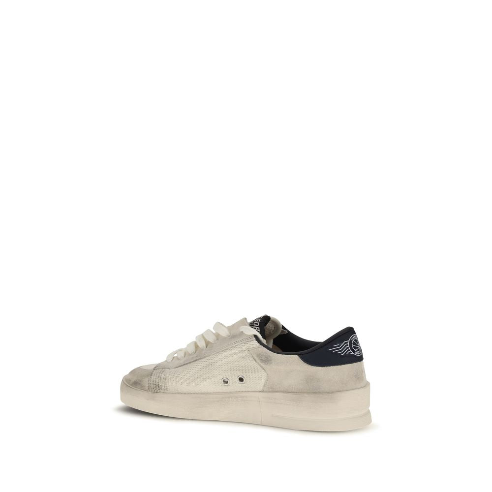 Golden Goose Stardan Leather Sneakers in Beige