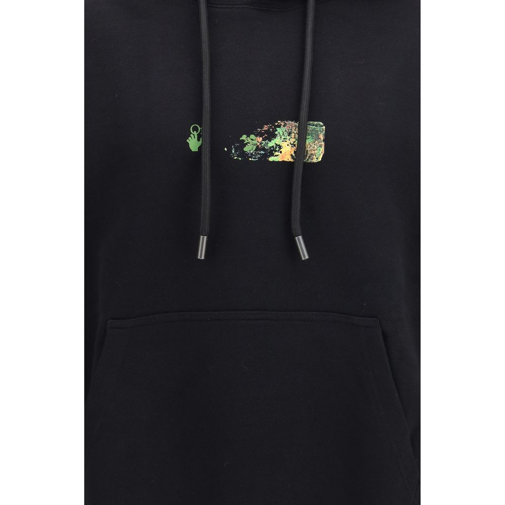 Off-White Cotton Sweatshirt in Black