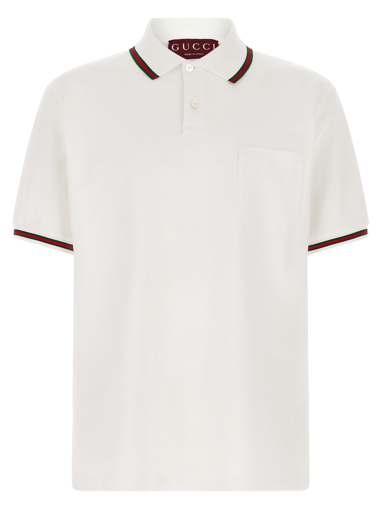 Gucci Cotton Polo Shirt in White