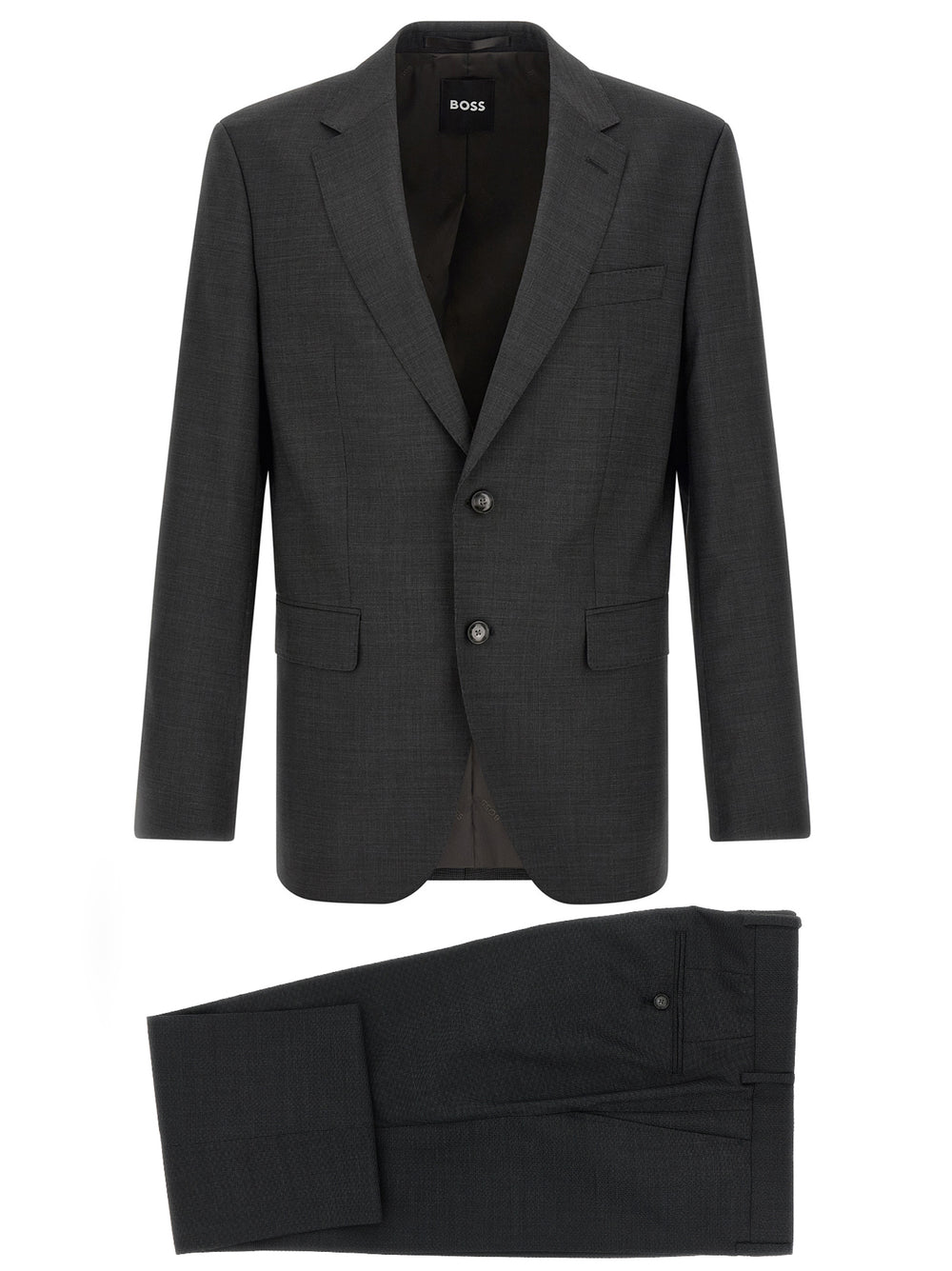 Hugo Boss Virgin Wool Two-Piece Suit in Grey