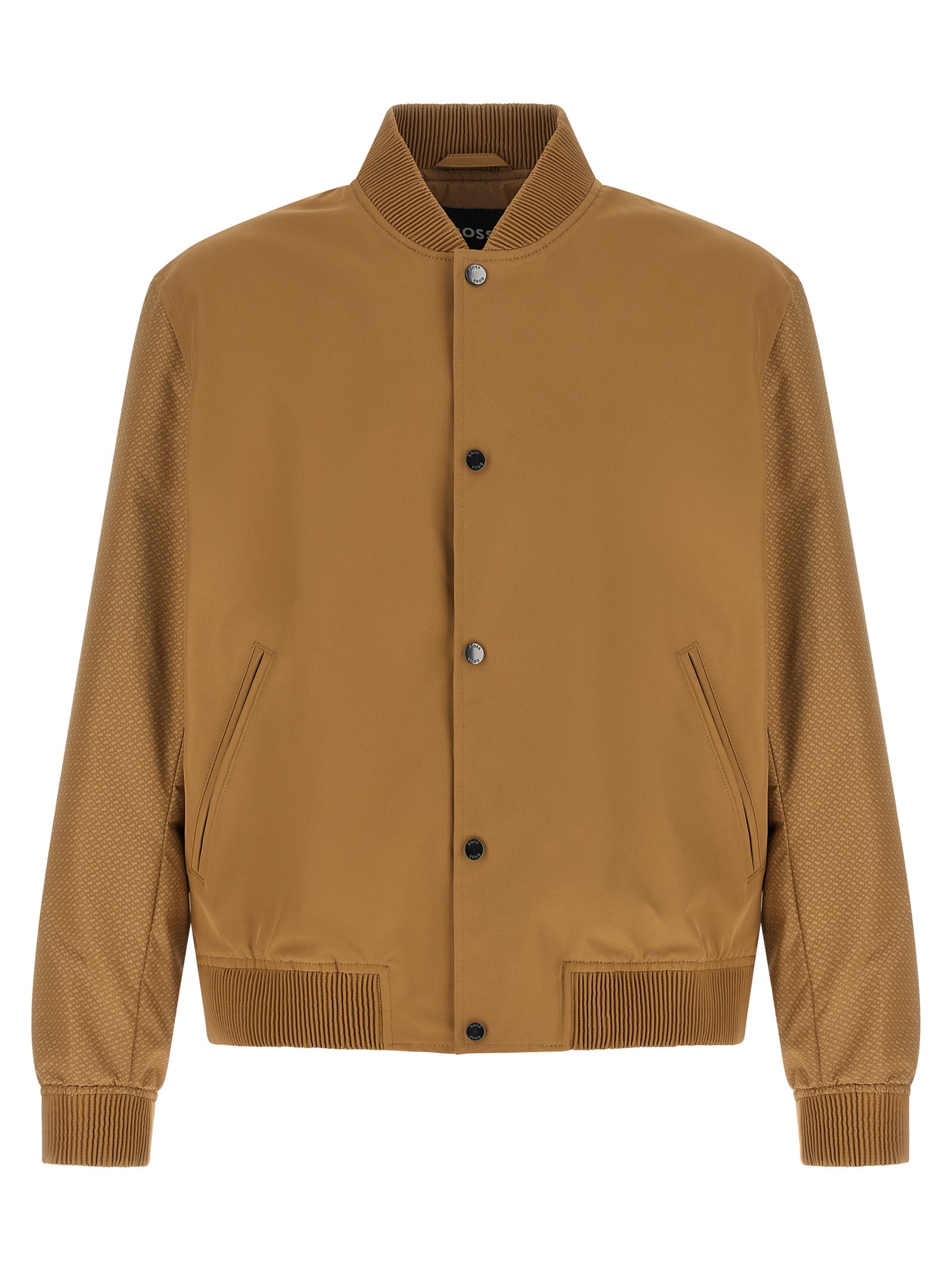Hugo Boss Μπουφάν Bomber από Πολυεστέρα σε Μπεζ