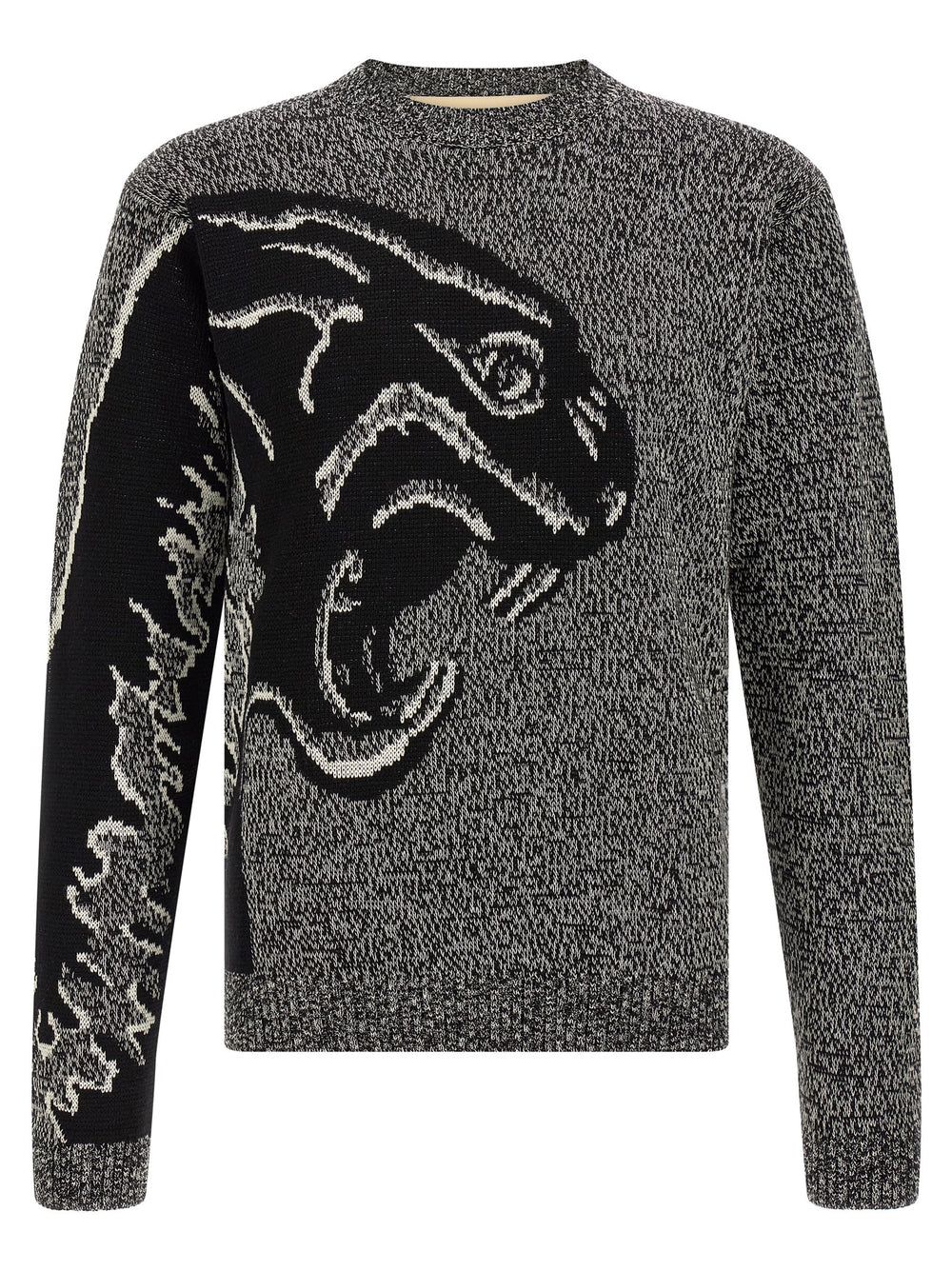 Valentino Garavani Bicolor Virgin Wool Cardigan in White/Black