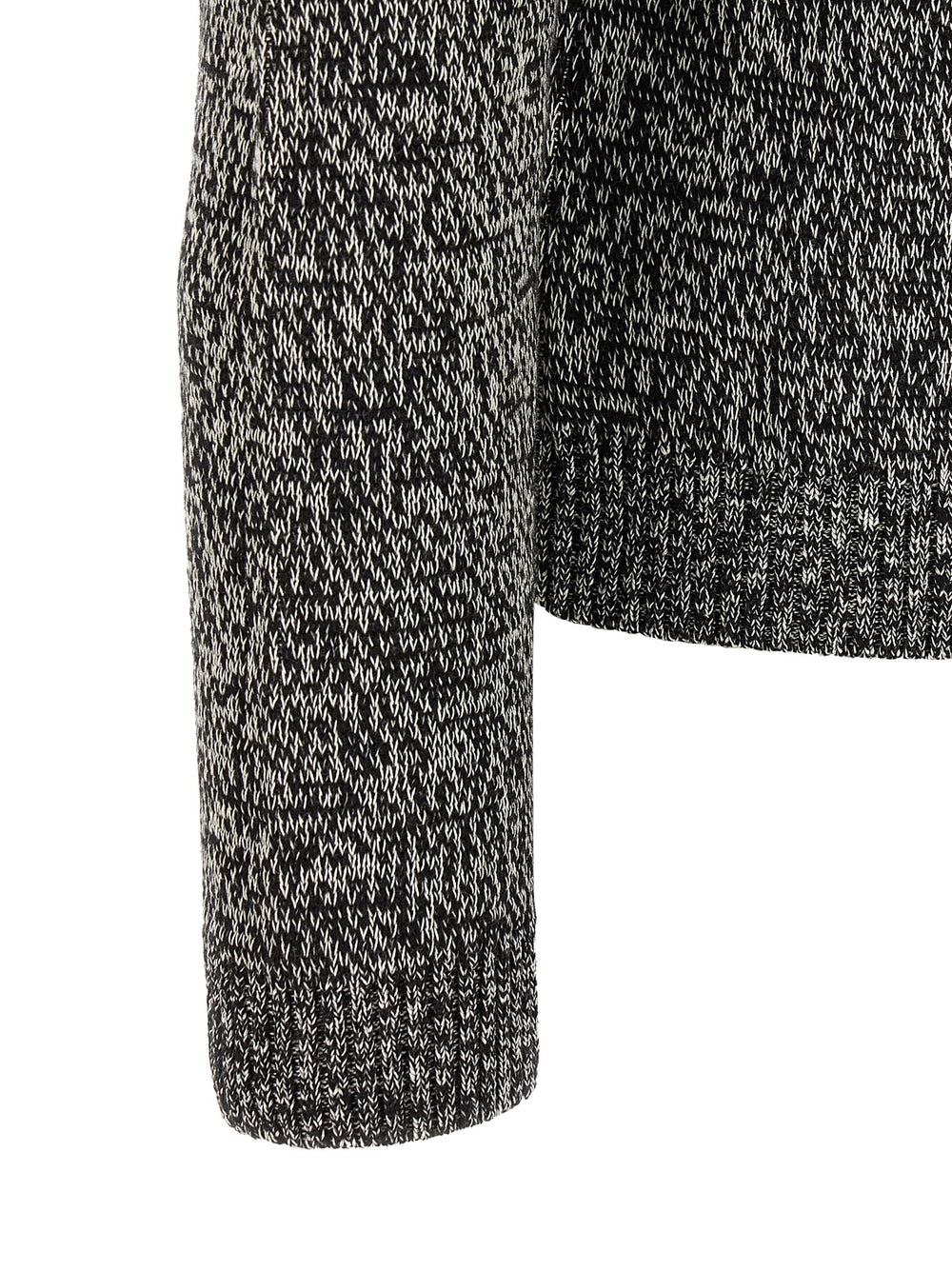 Valentino Garavani Bicolor Virgin Wool Cardigan in White/Black