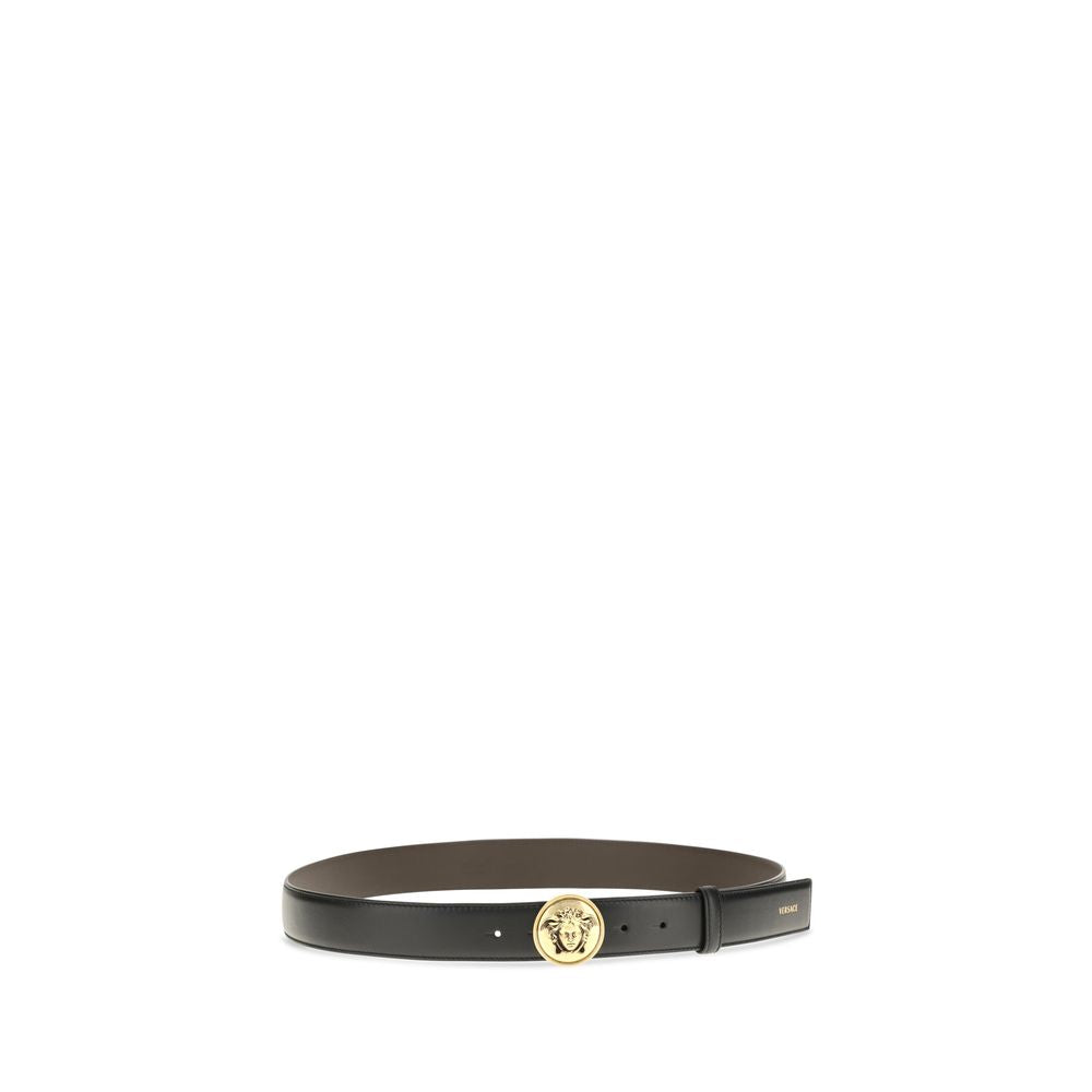 Versace Ζώνη από Δέρμα Μοσχαριού σε Μαύρο