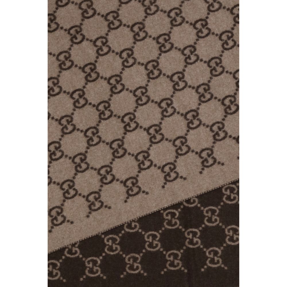 Gucci 100% Cashmere Scarf in Brown