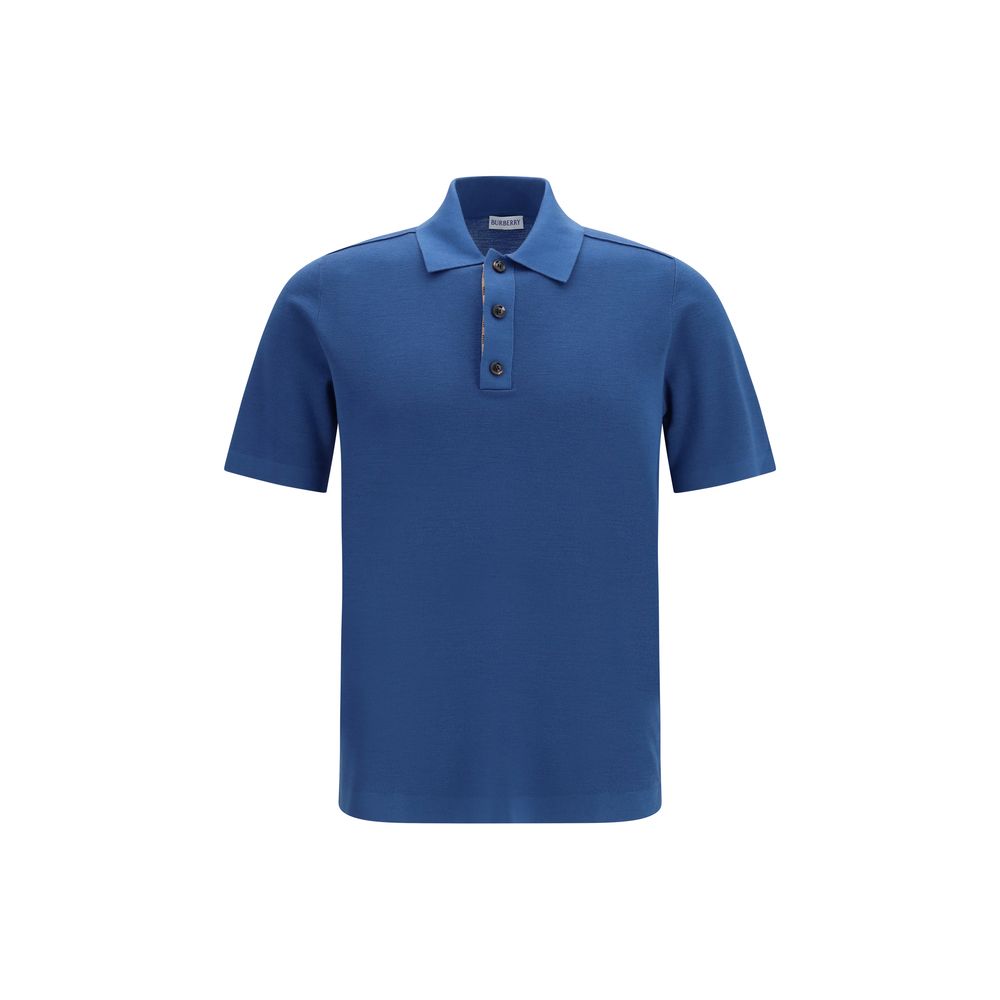Burberry Polo από 100% Μαλλί σε Μπλε