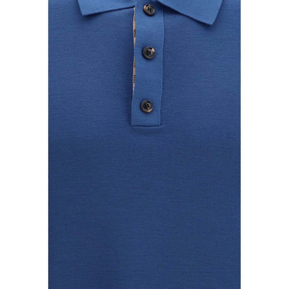 Burberry Polo από 100% Μαλλί σε Μπλε