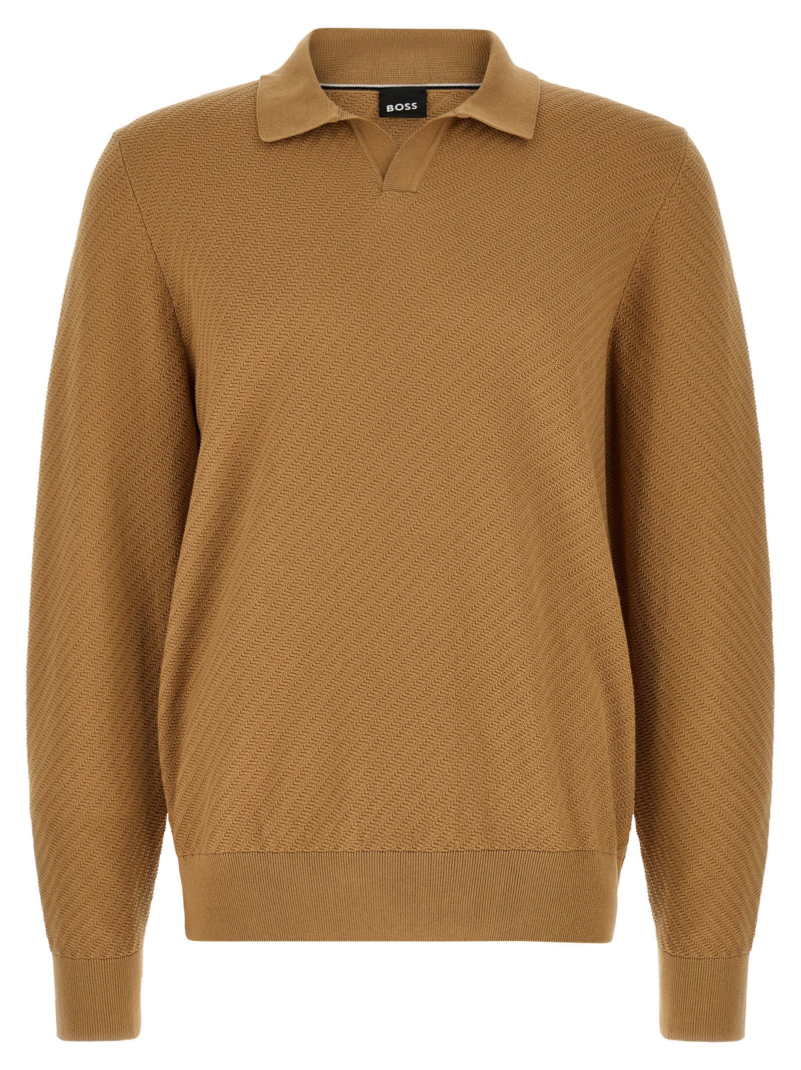 Hugo Boss Βαμβακερό Polo σε Καφέ