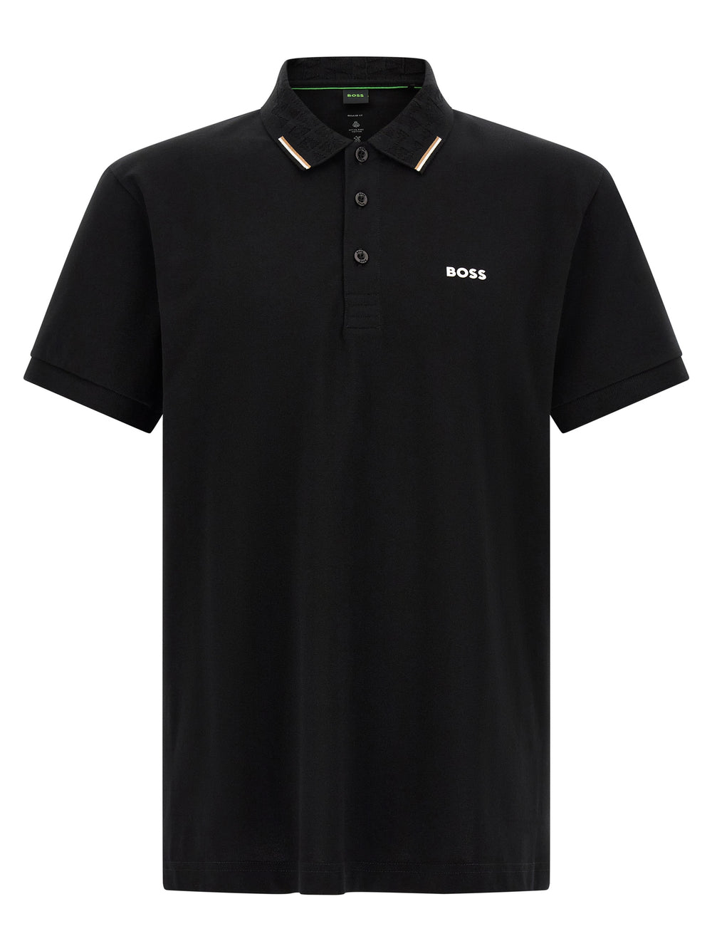 Hugo Boss Βαμβακερό Polo σε Μαύρο