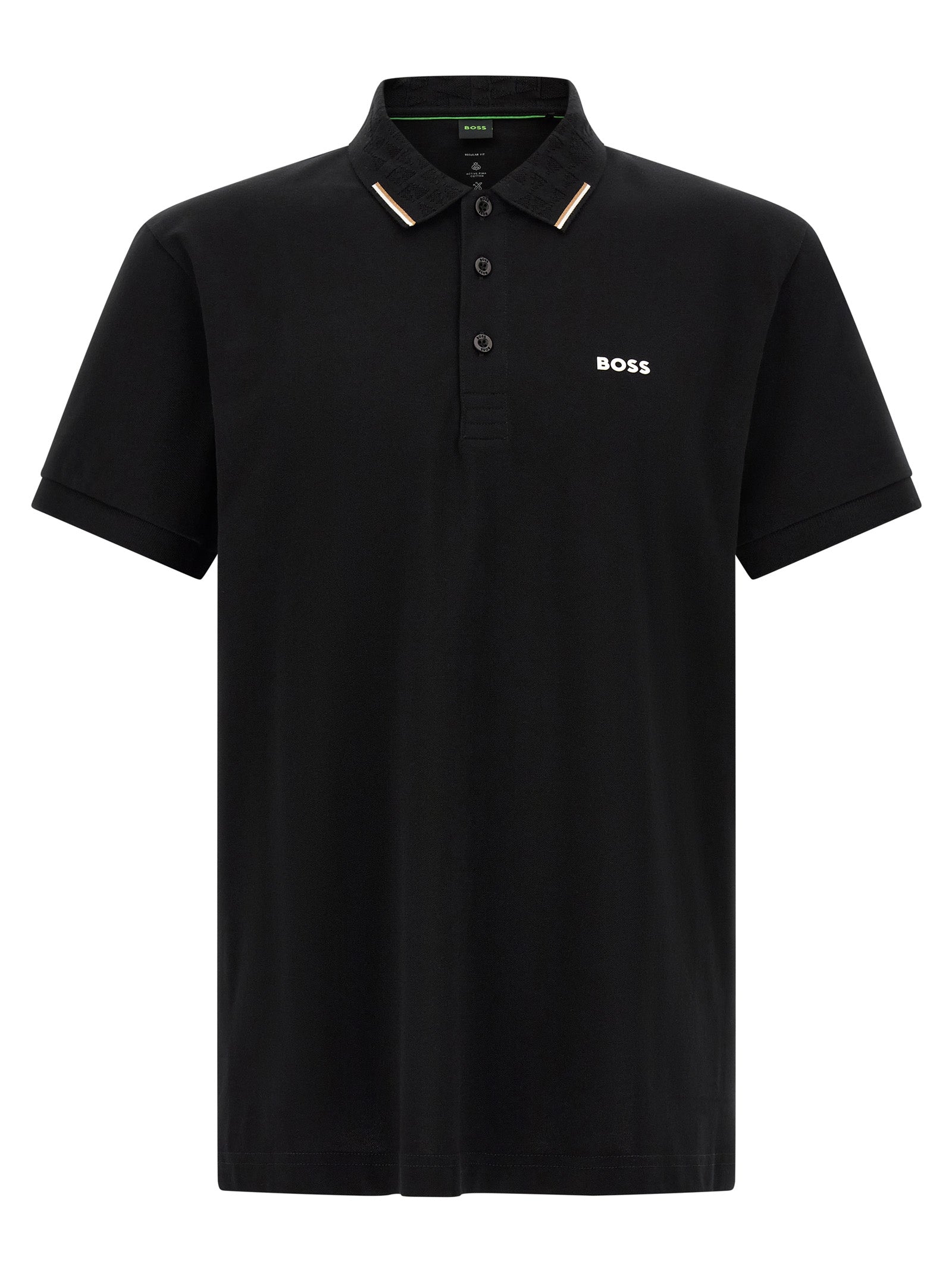 Hugo Boss Βαμβακερό Polo σε Μαύρο