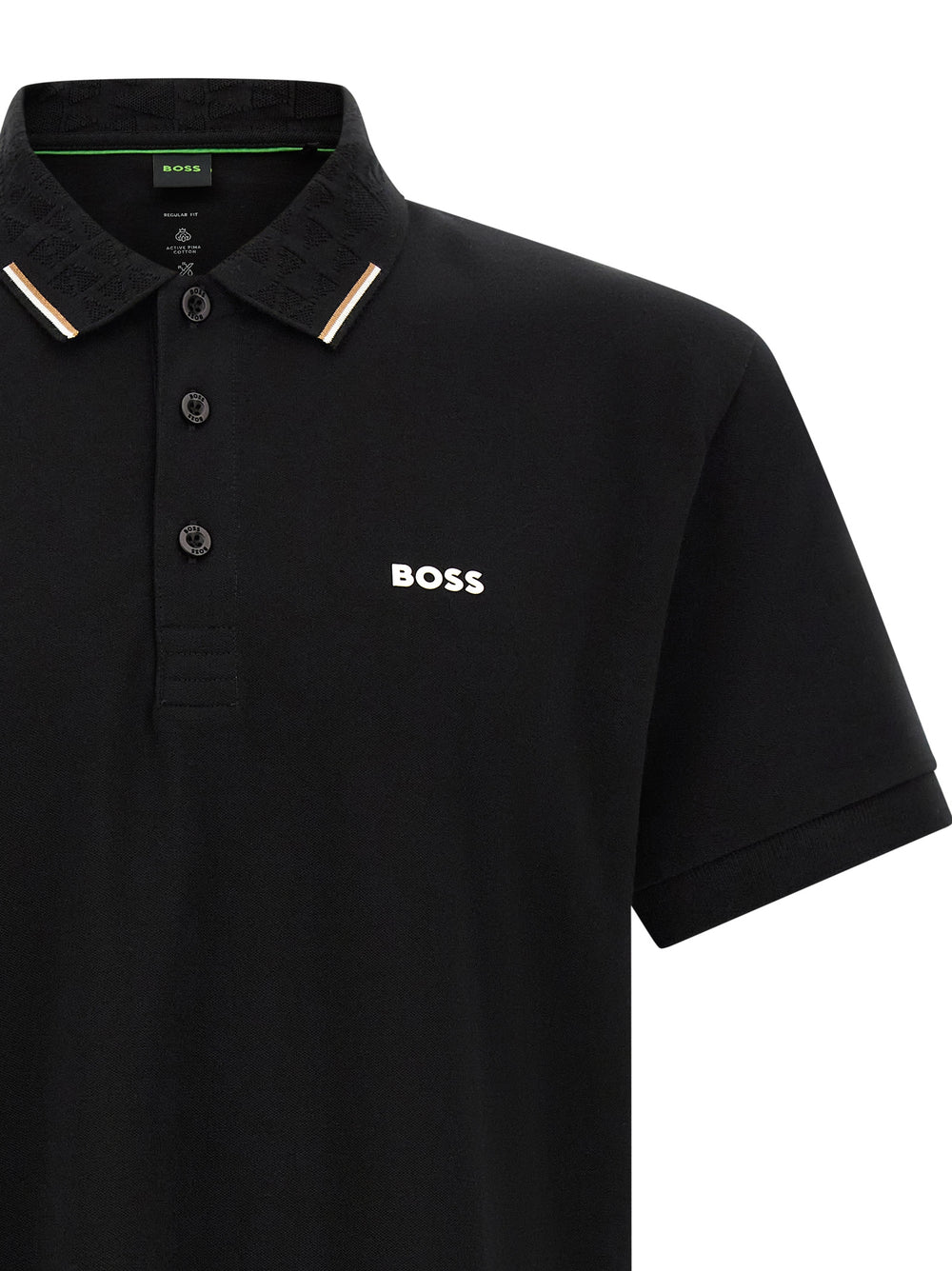 Hugo Boss Βαμβακερό Polo σε Μαύρο