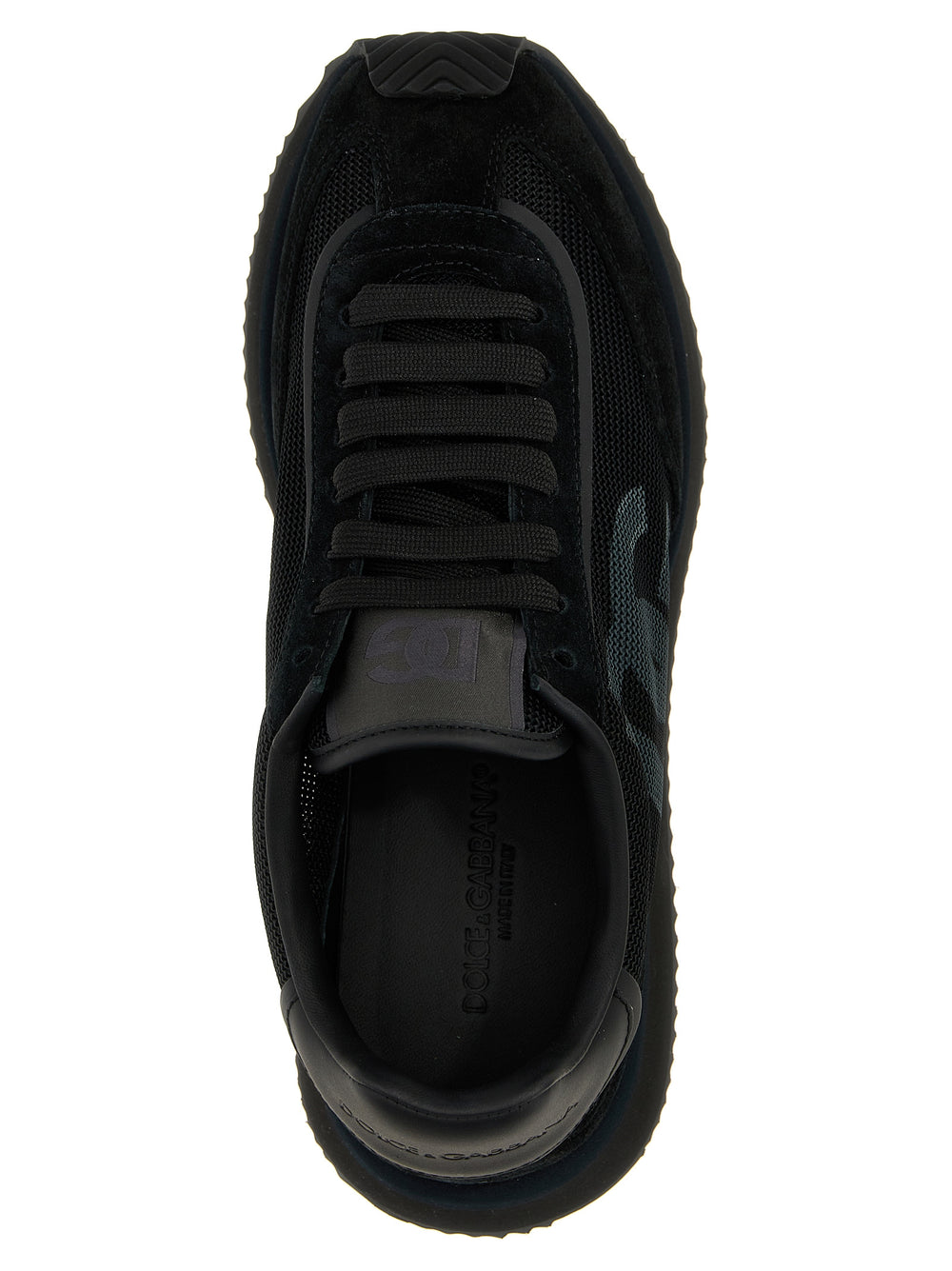 Dolce & Gabbana Calfskin Athletic Sneakers in Black