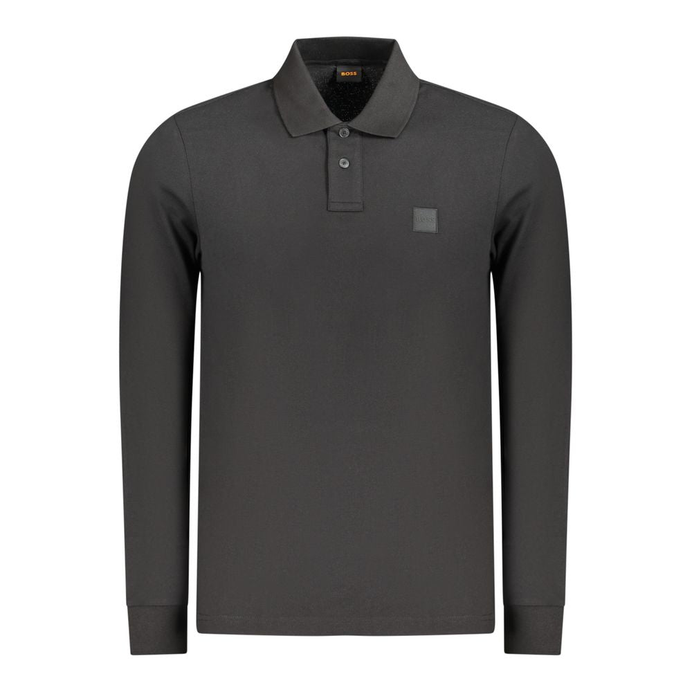 Hugo Boss Βαμβακερό Polo σε Μαύρο