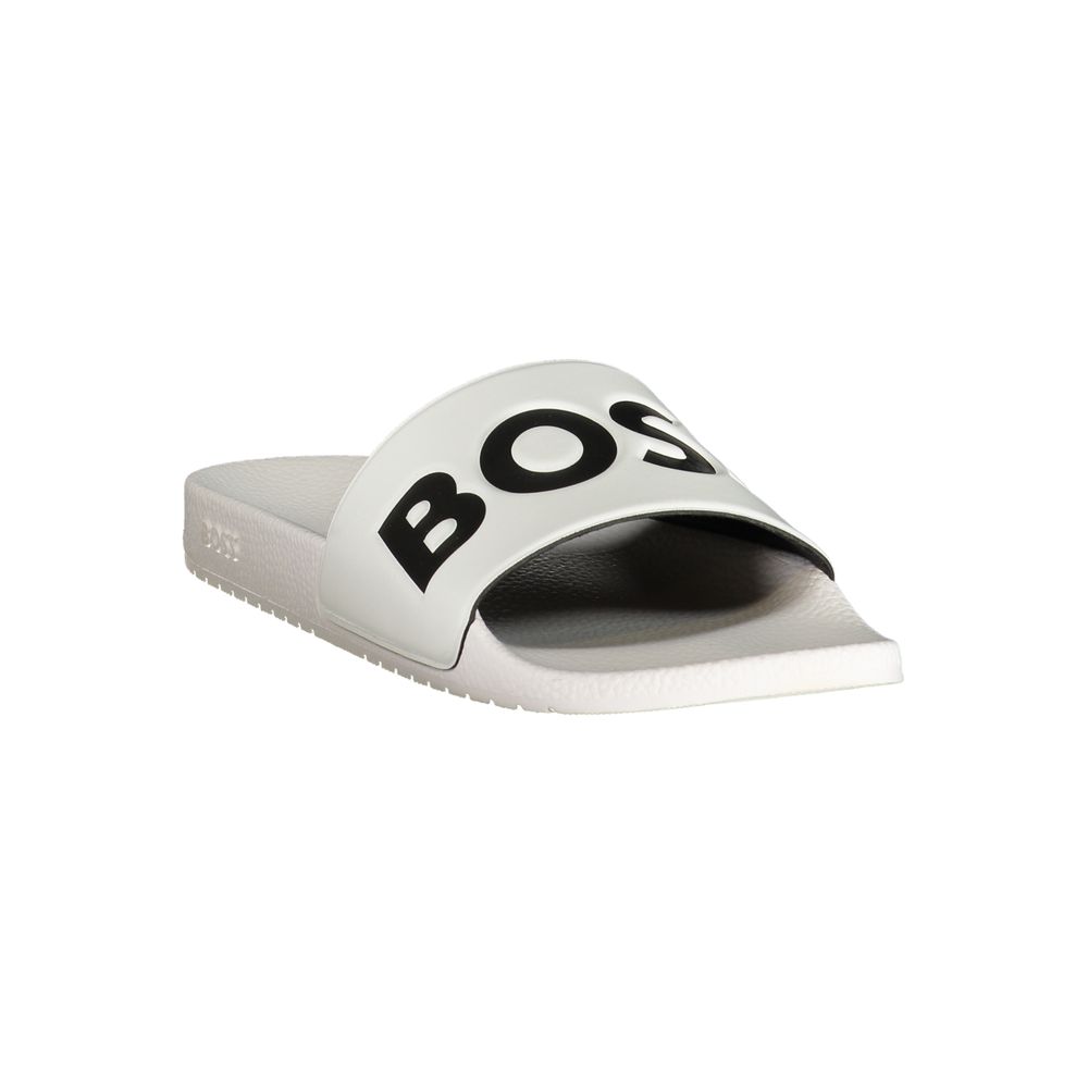 Hugo Boss Ανδρικές Παντόφλες από Πολυουρεθάνη σε Λευκό