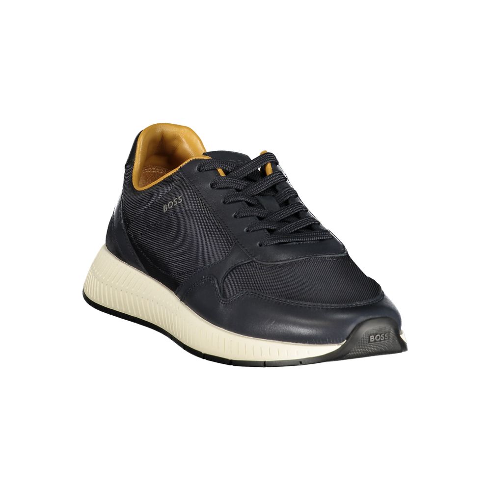 Hugo Boss Δερμάτινα Sneakers σε Μπλε