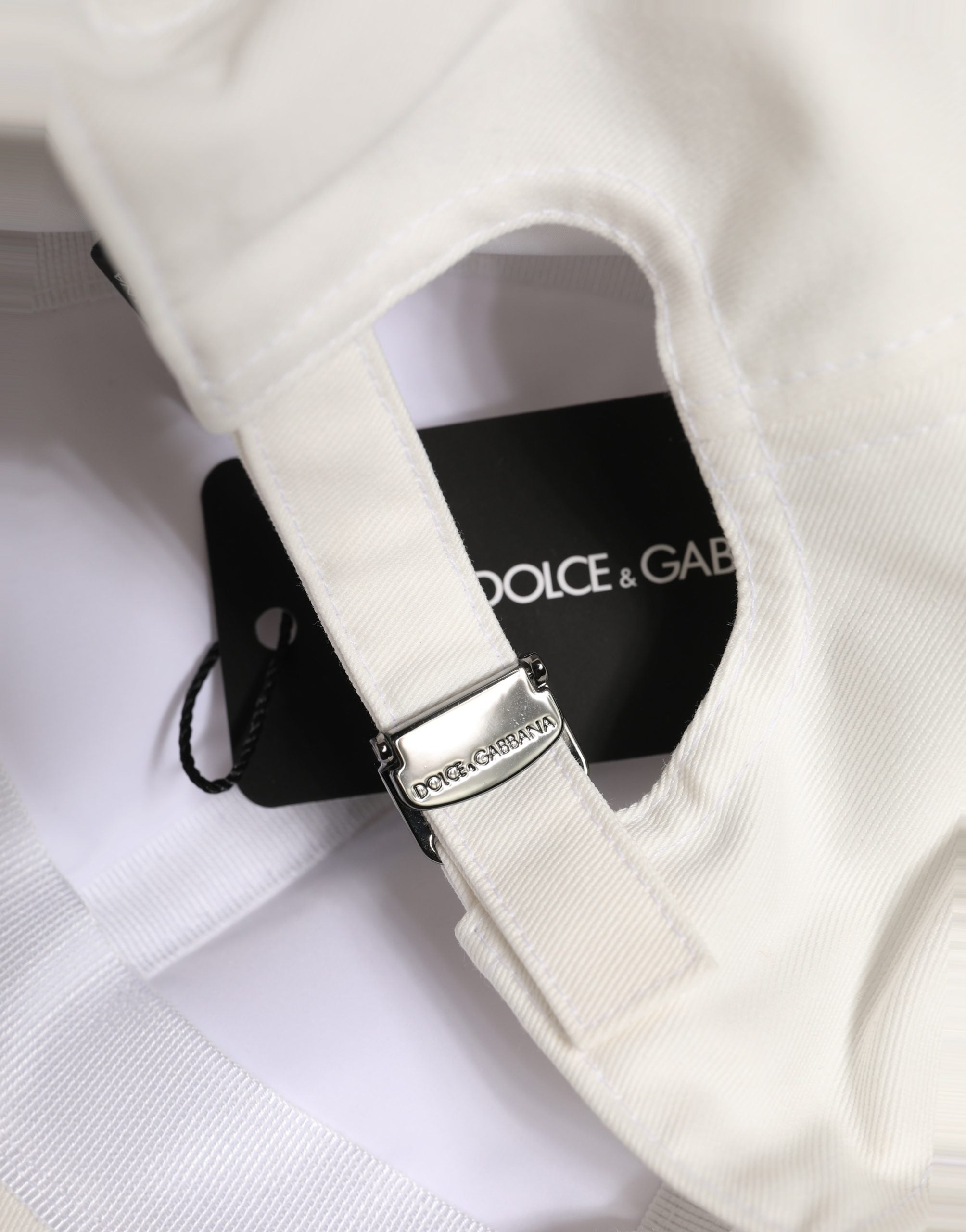 Dolce & Gabbana 100% Cotton Baseball Cap in White