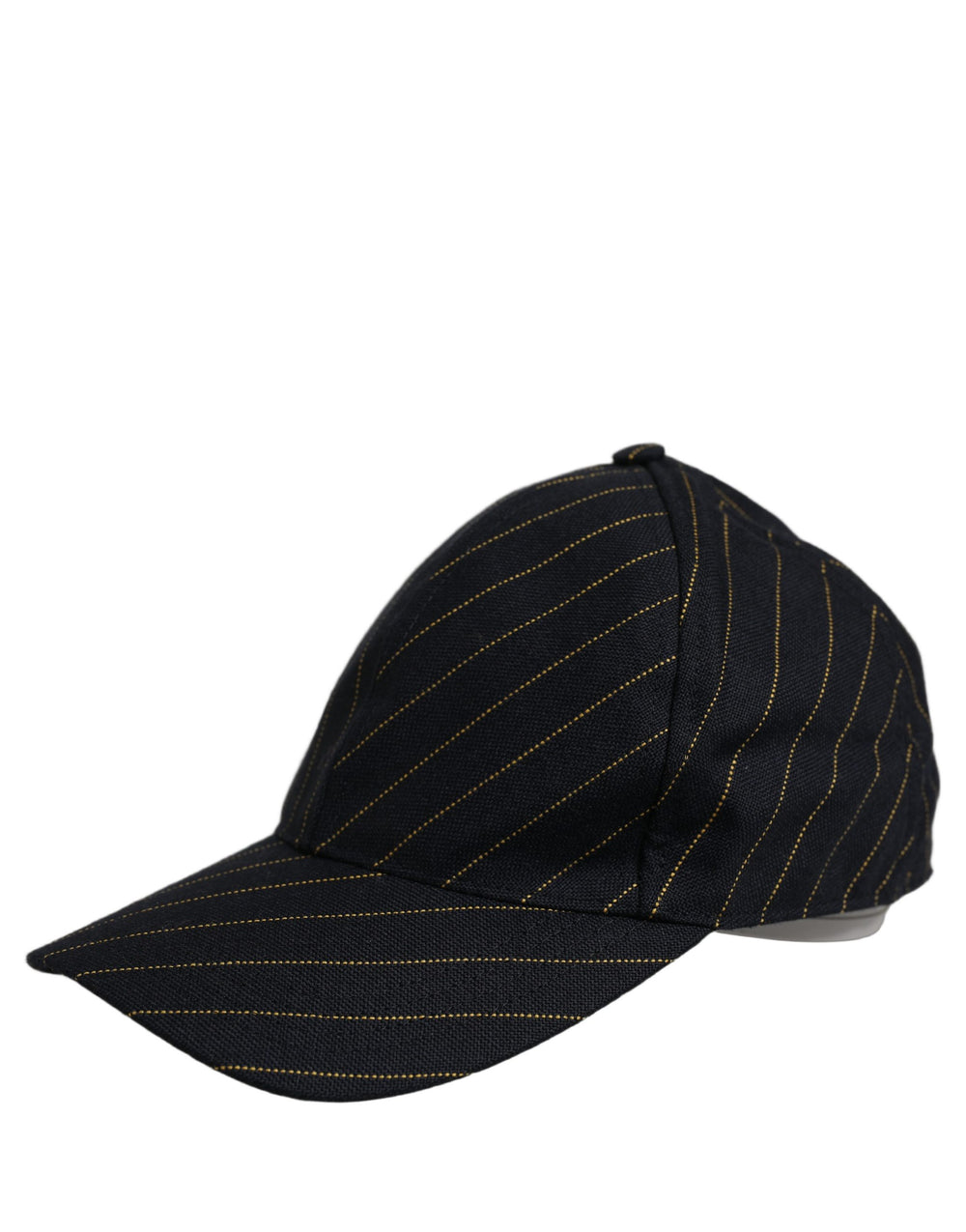 Dolce & Gabbana Cotton Baseball Cap in Black with Gold Pinstripes