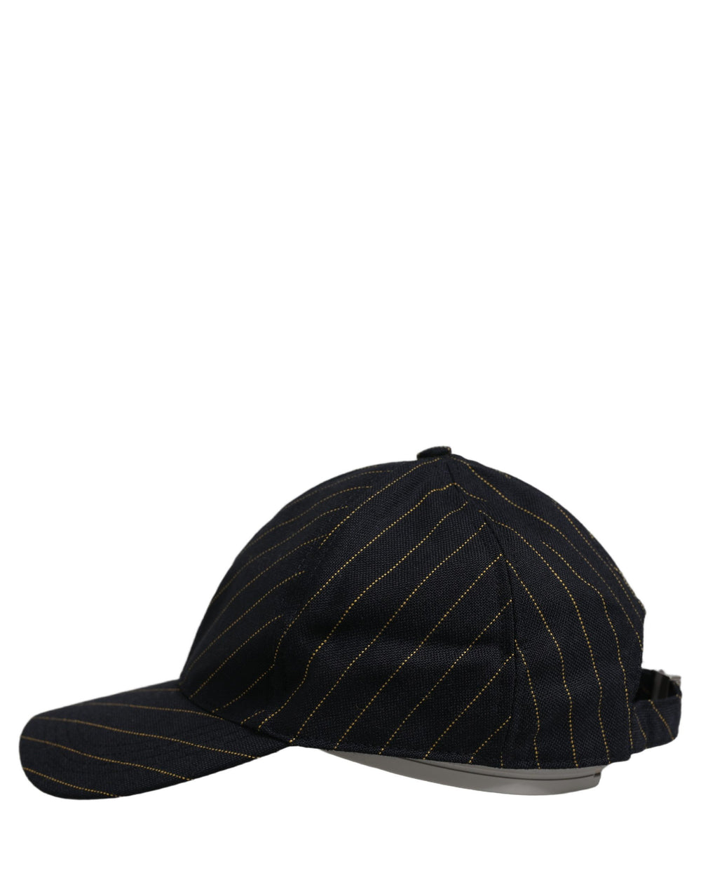 Dolce & Gabbana Cotton Baseball Cap in Black with Gold Pinstripes