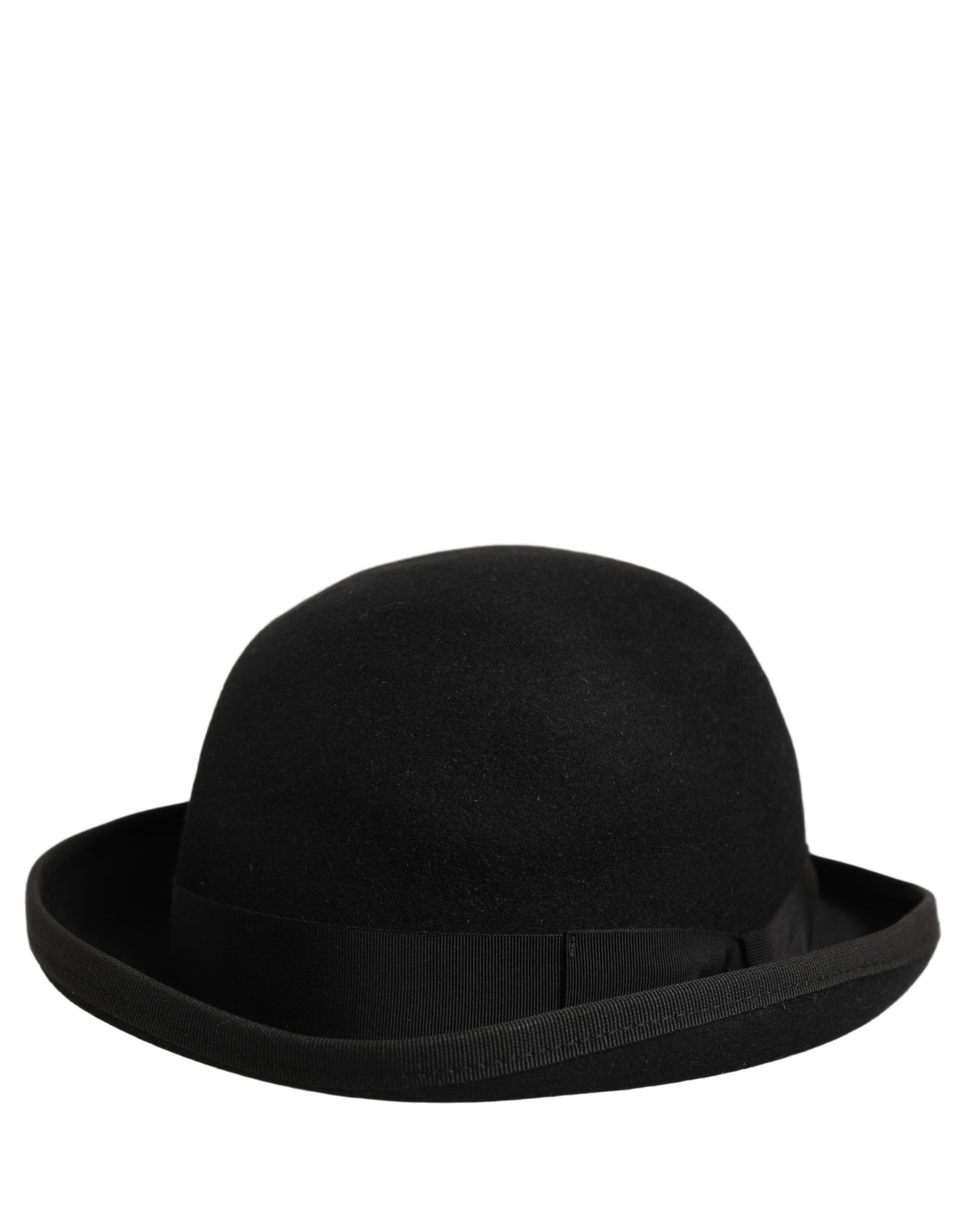 Dolce & Gabbana Rabbit Fur Felt Bowler Hat in Black