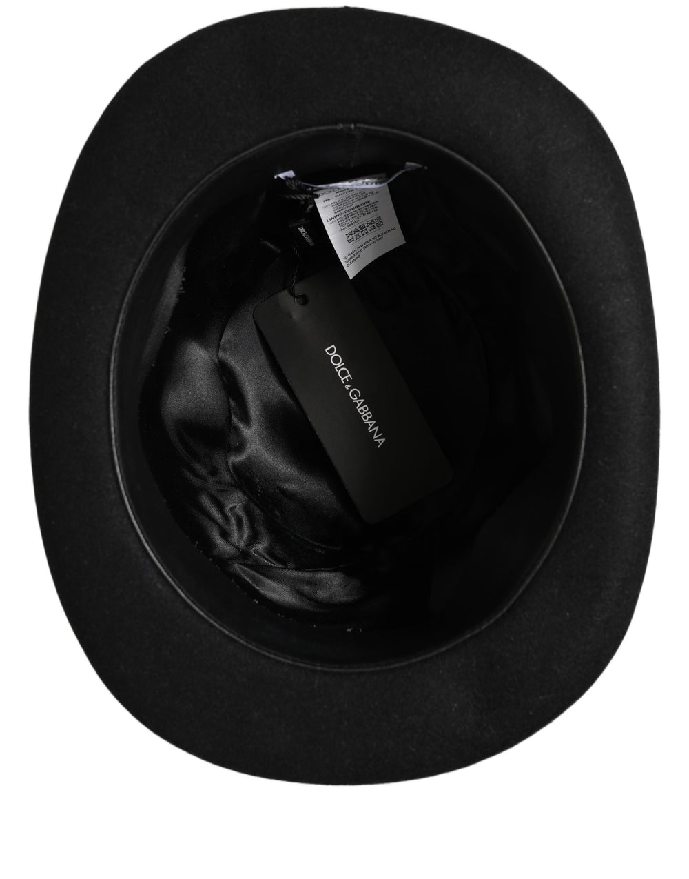 Dolce & Gabbana Rabbit Fur Felt Bowler Hat in Black