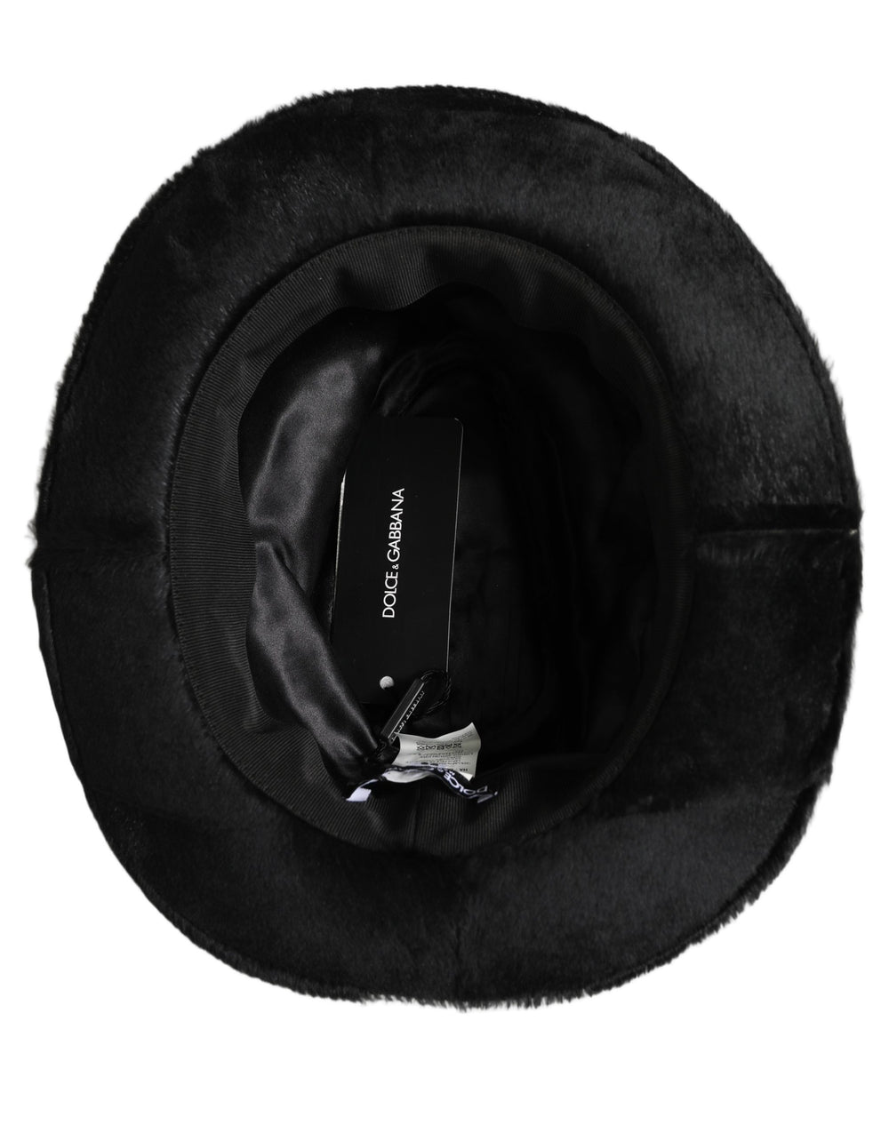 Dolce & Gabbana Rabbit Leather Fedora Hat in Black