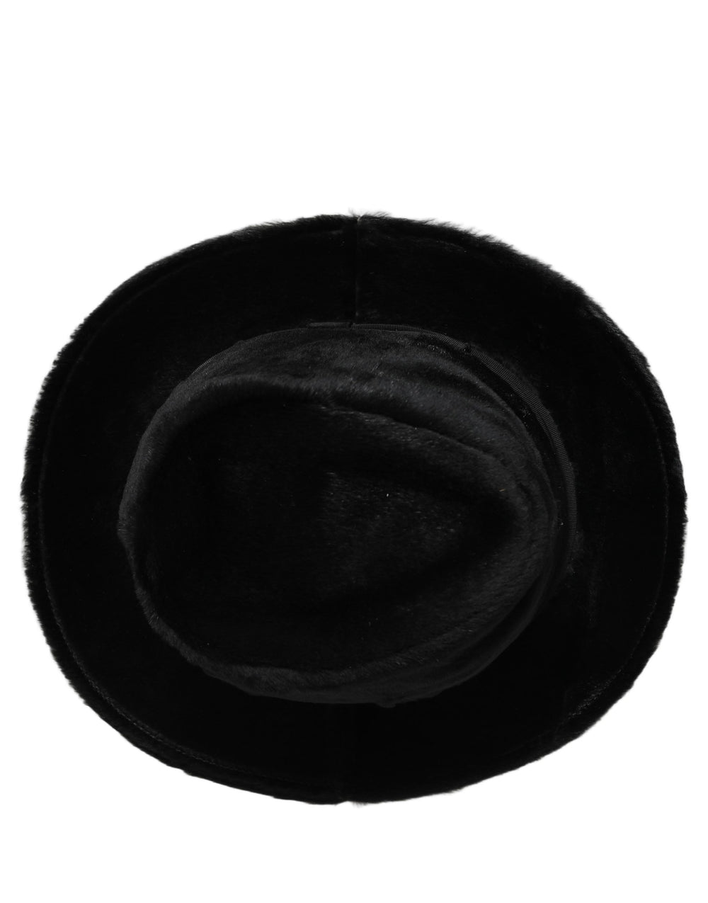 Dolce & Gabbana Rabbit Leather Fedora Hat in Black