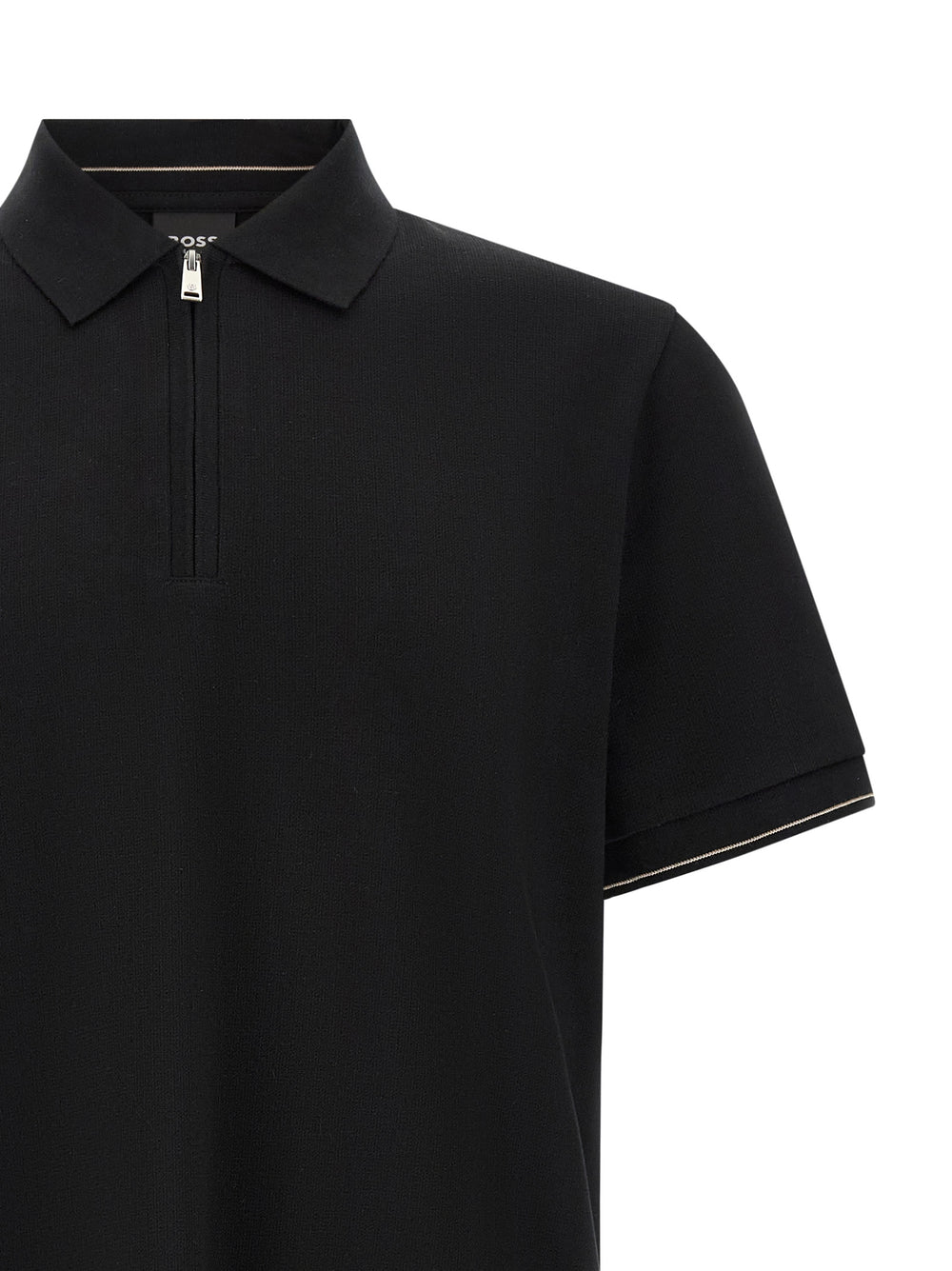 Hugo Boss Βαμβακερό Polo σε Μαύρο