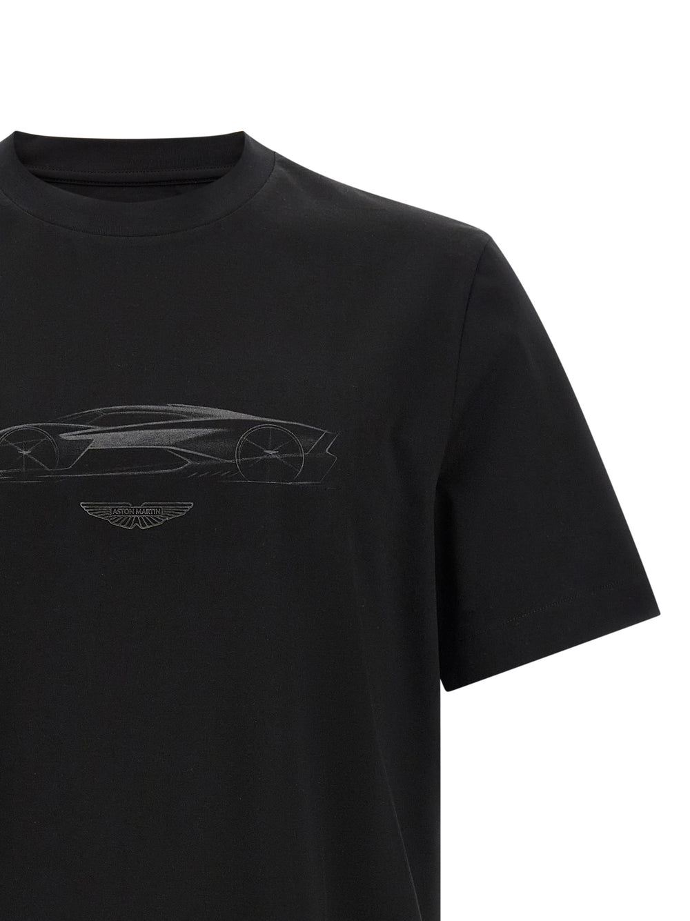 Hugo Boss x Aston Martin Βαμβακερό T-Shirt σε Μαύρο
