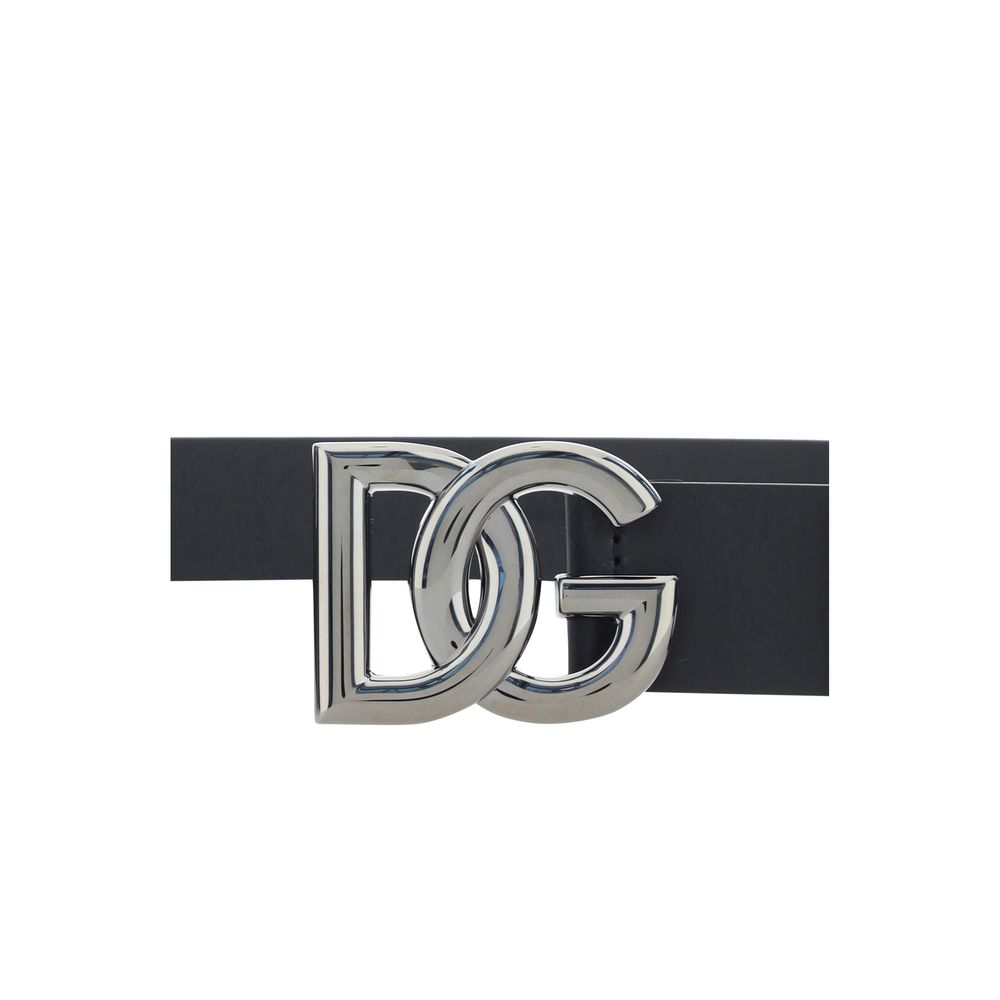 Dolce & Gabbana Ζώνη από Δέρμα Μοσχαριού σε Μαύρο