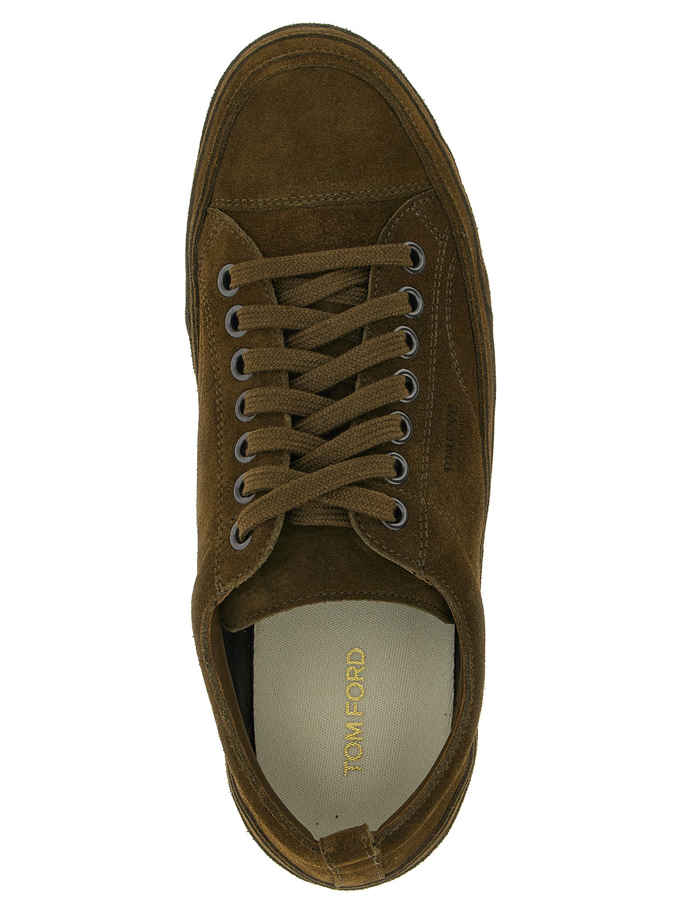 Tom Ford Δίχρωμα Δερμάτινα Sneakers σε Λαδί