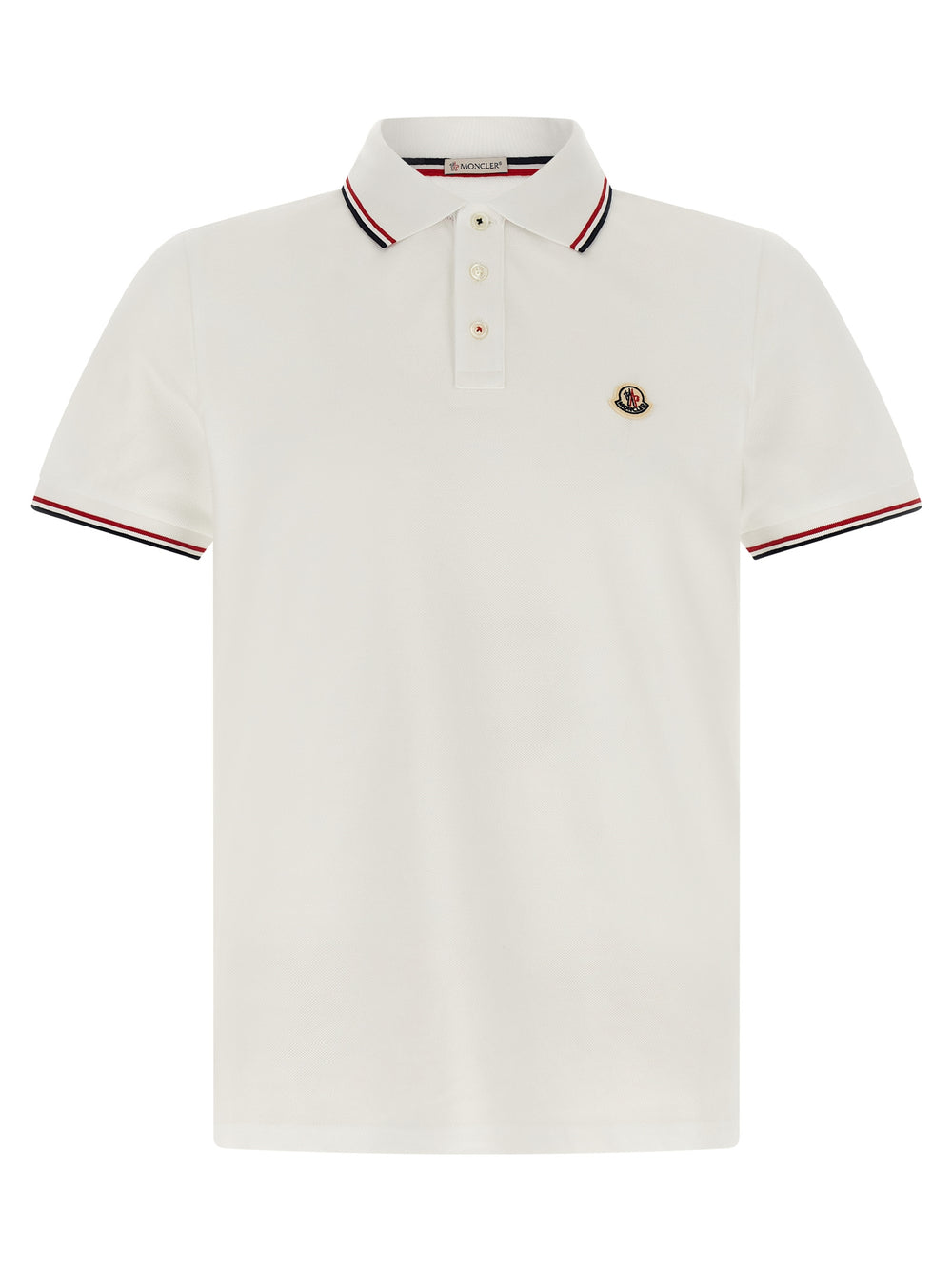Moncler Βαμβακερό Polo σε Λευκό