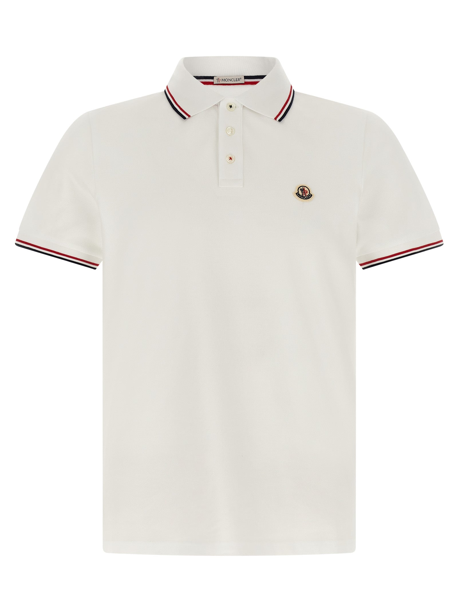 Moncler Βαμβακερό Polo σε Λευκό