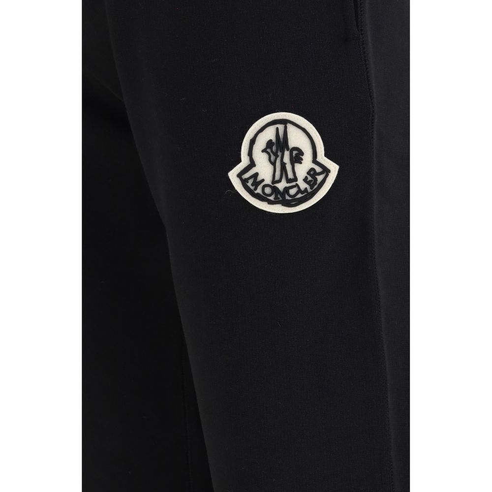 Moncler Cotton Athletic Pants in Black