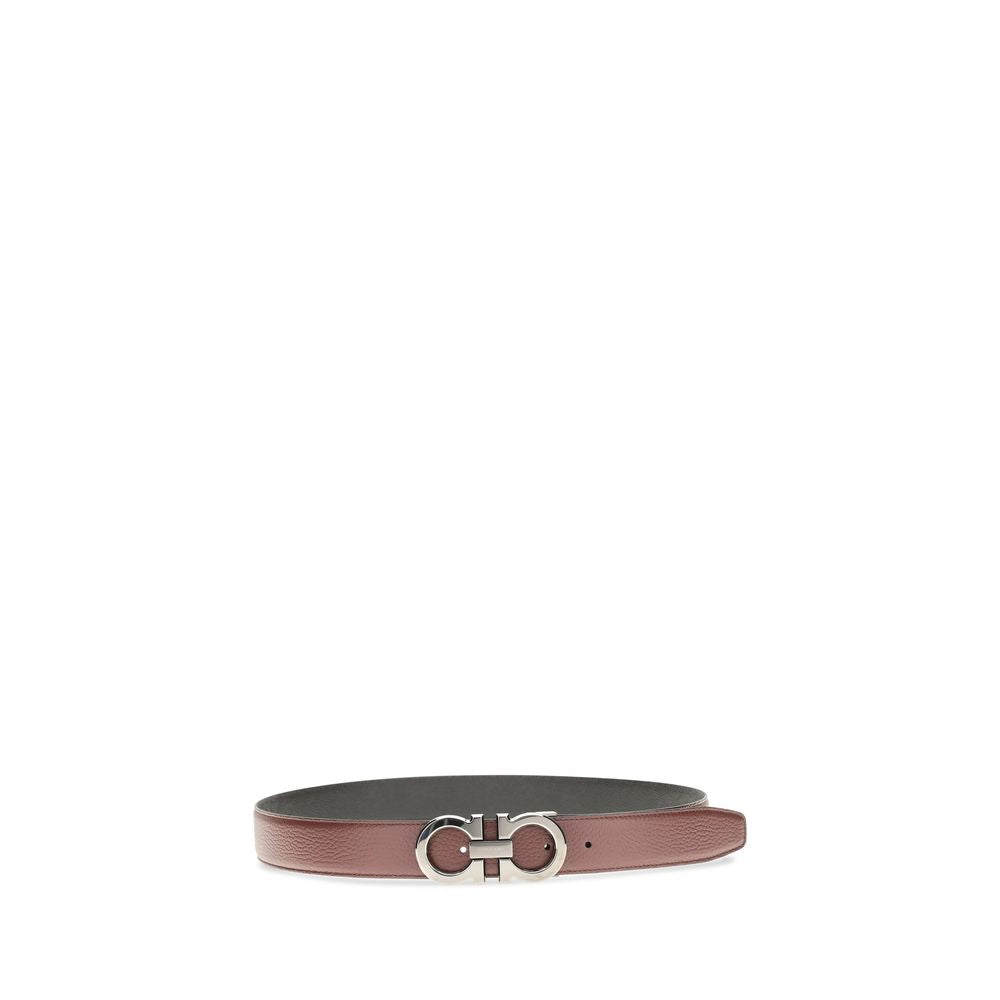 Ferragamo Reversible Calf Leather Belt in Brown