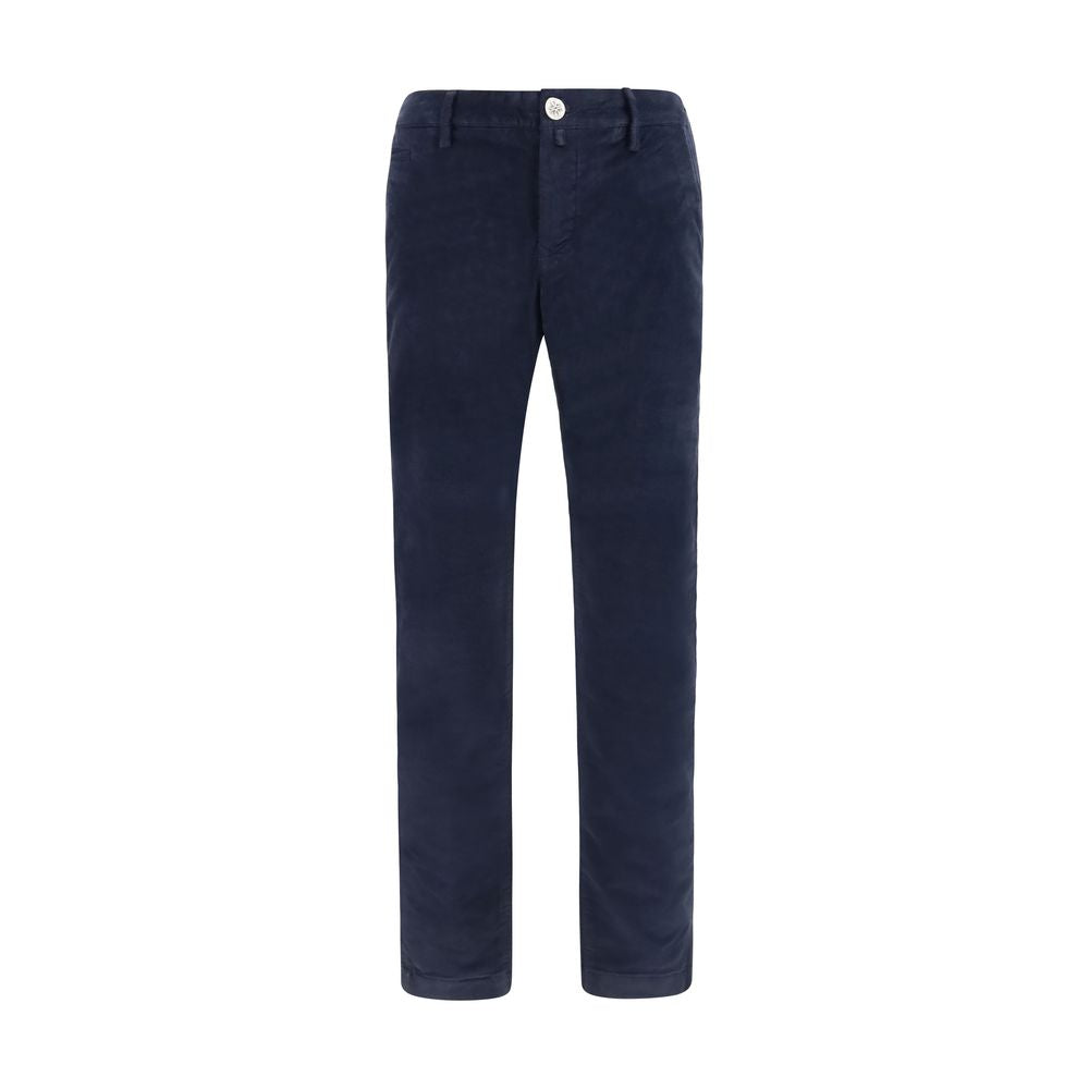 Blue Cotton Chino Pants