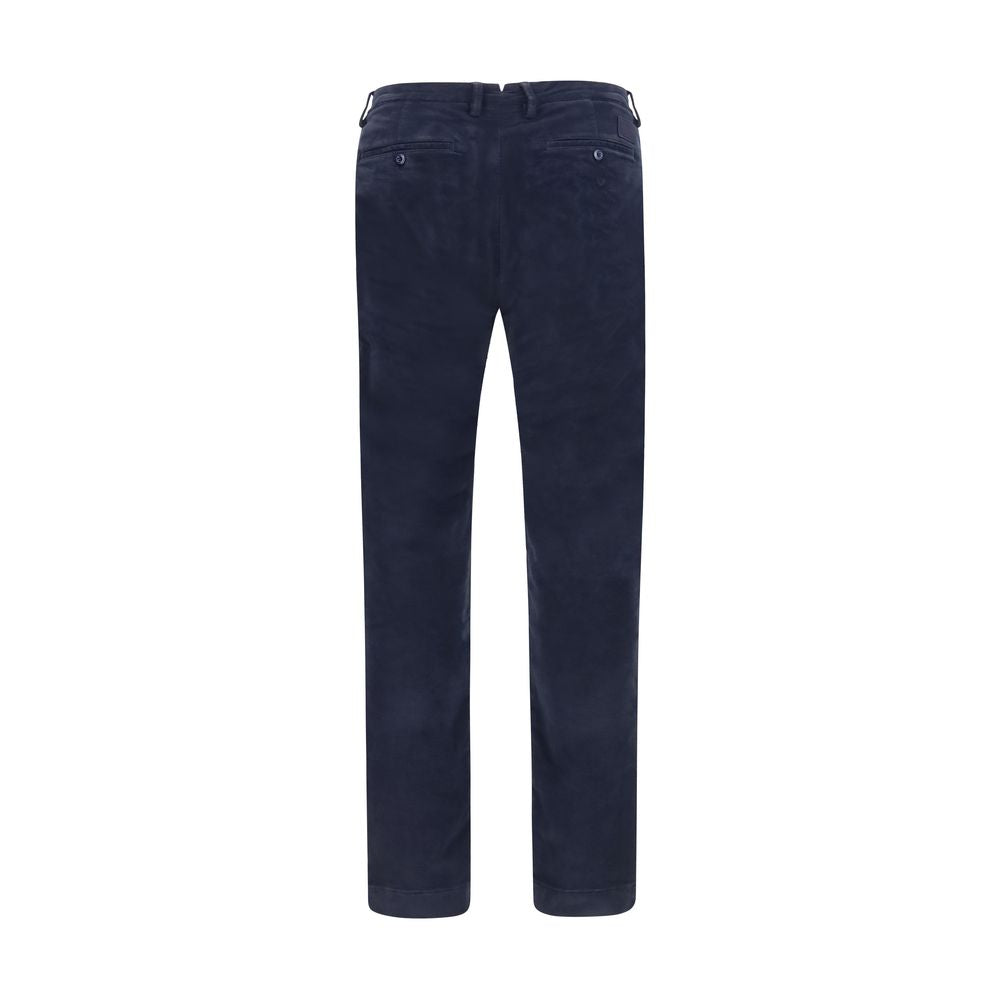 Blue Cotton Chino Pants